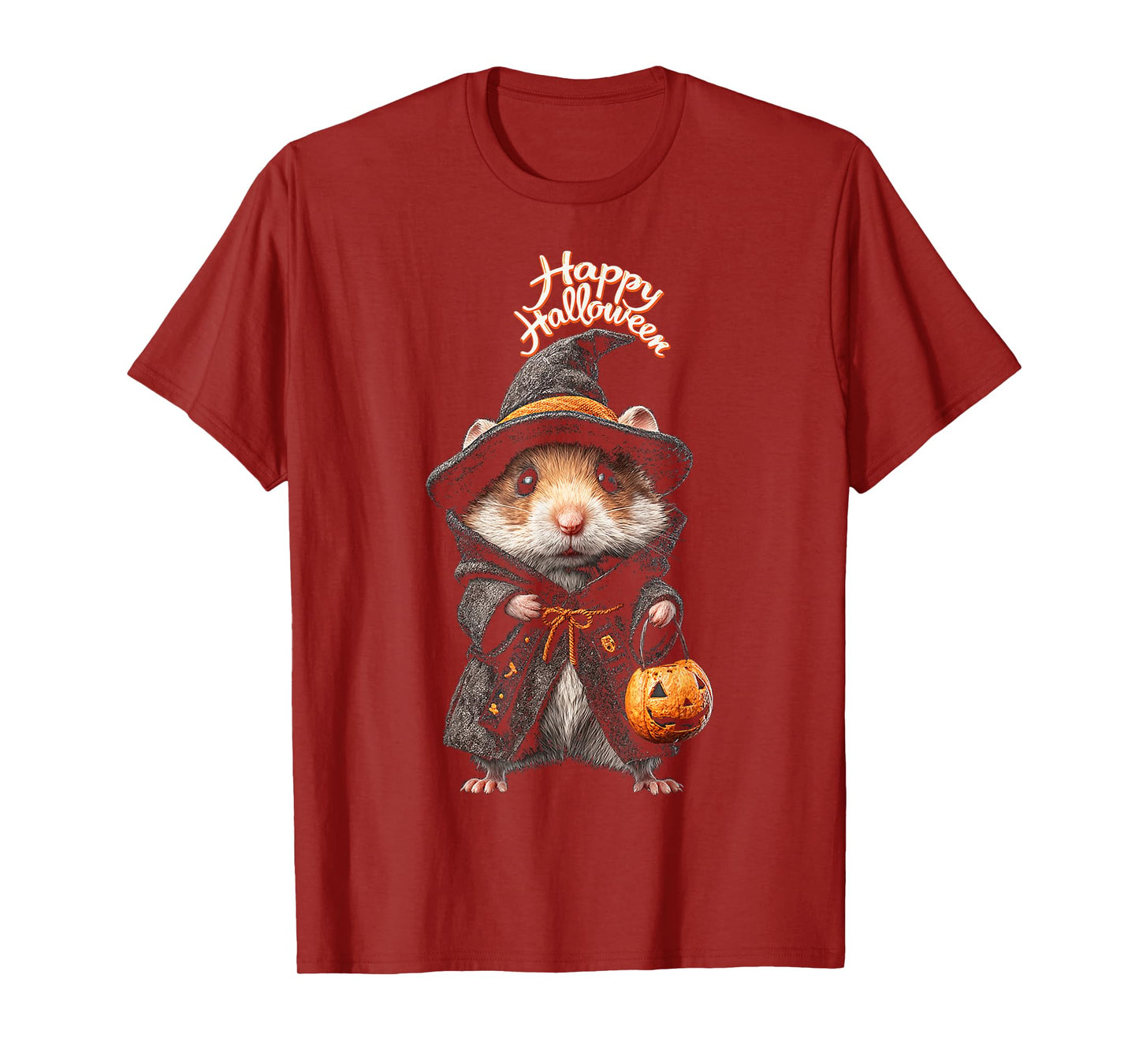 Happy Halloween Costume Hamster Witch Pumpkin Fun T-Shirt