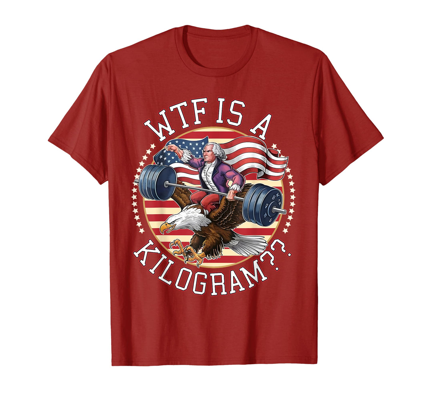 Retro WT-F Is A Kilogram Patriotic Weightlifting 4th of July T-Shirt
