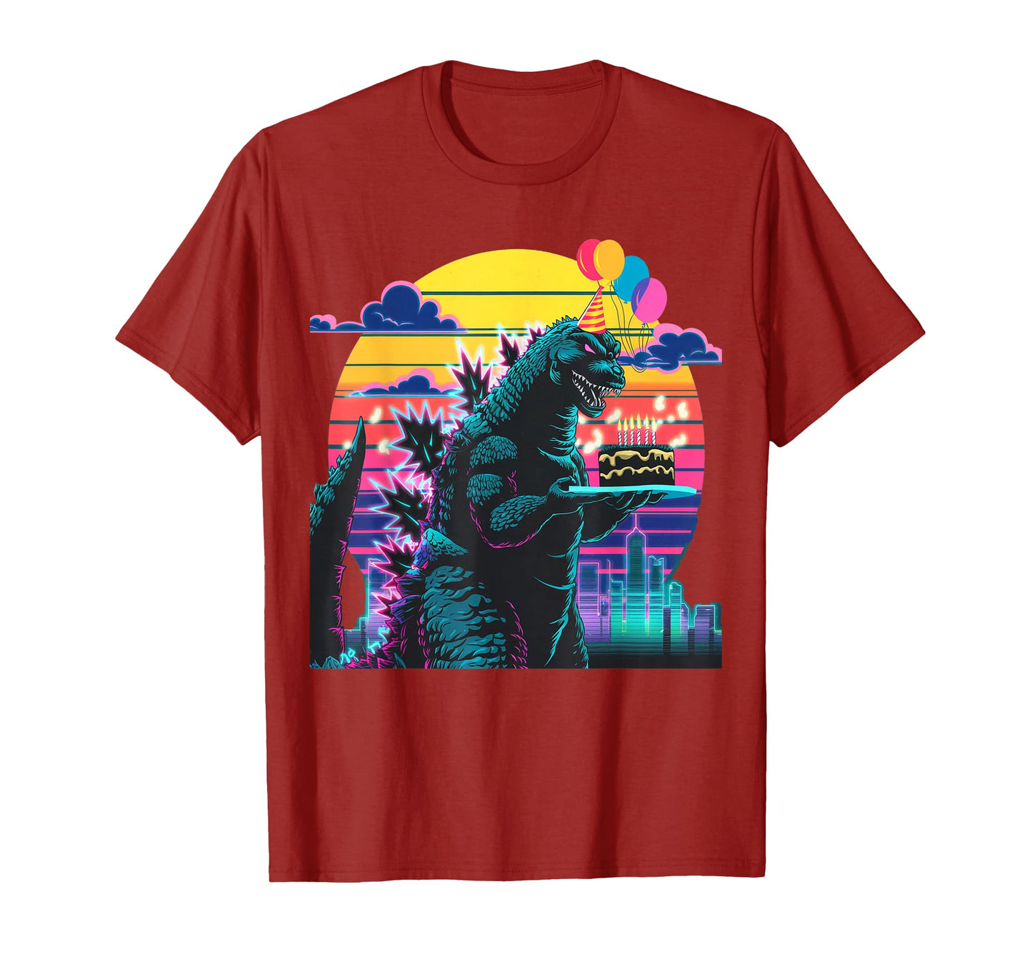 Cute Happy Birthday Japanese Kaiju Monster Party Birthday T-Shirt