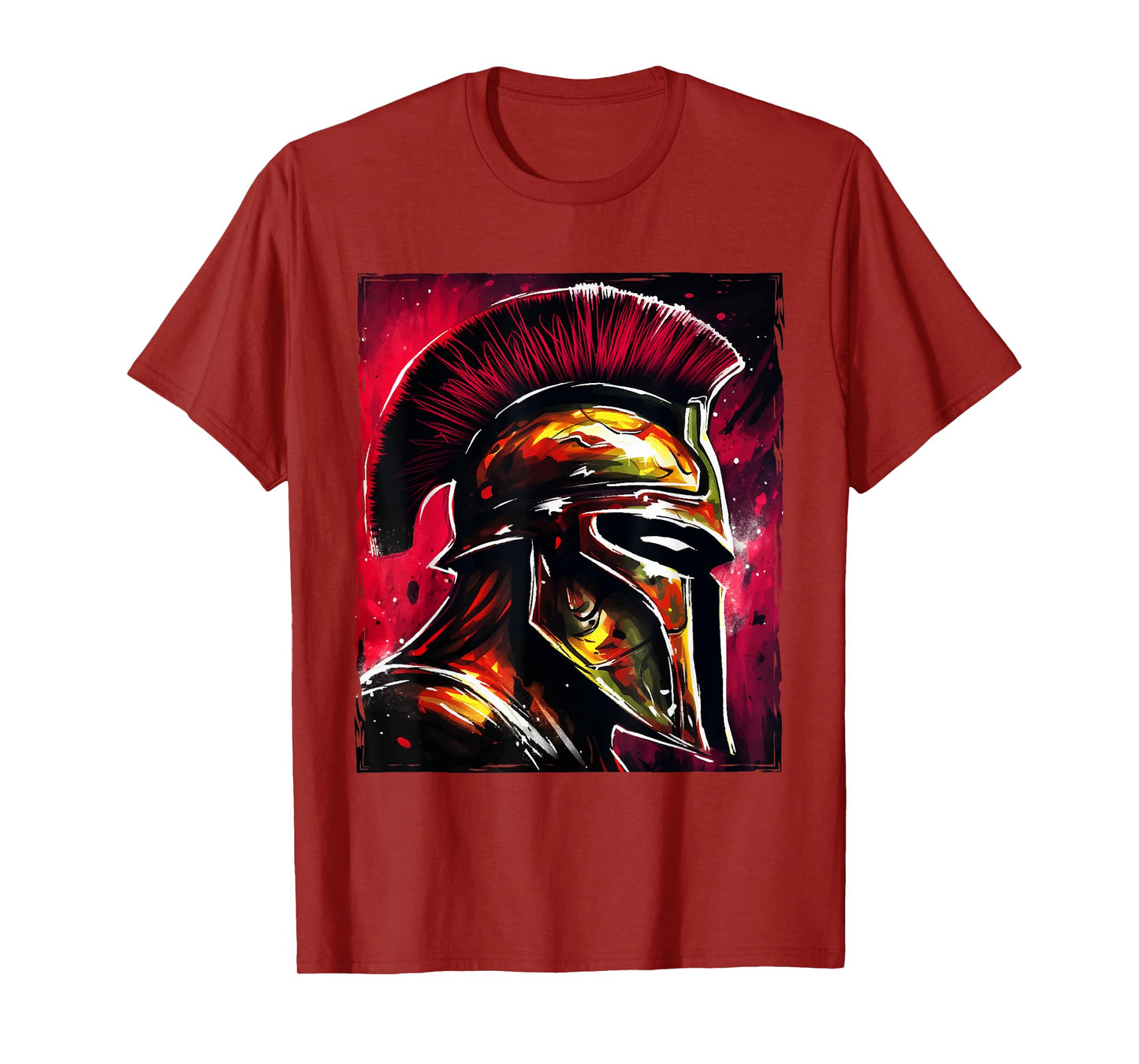 Spartan Colorful Helmet | Gym Gladiator Sparta T-Shirt