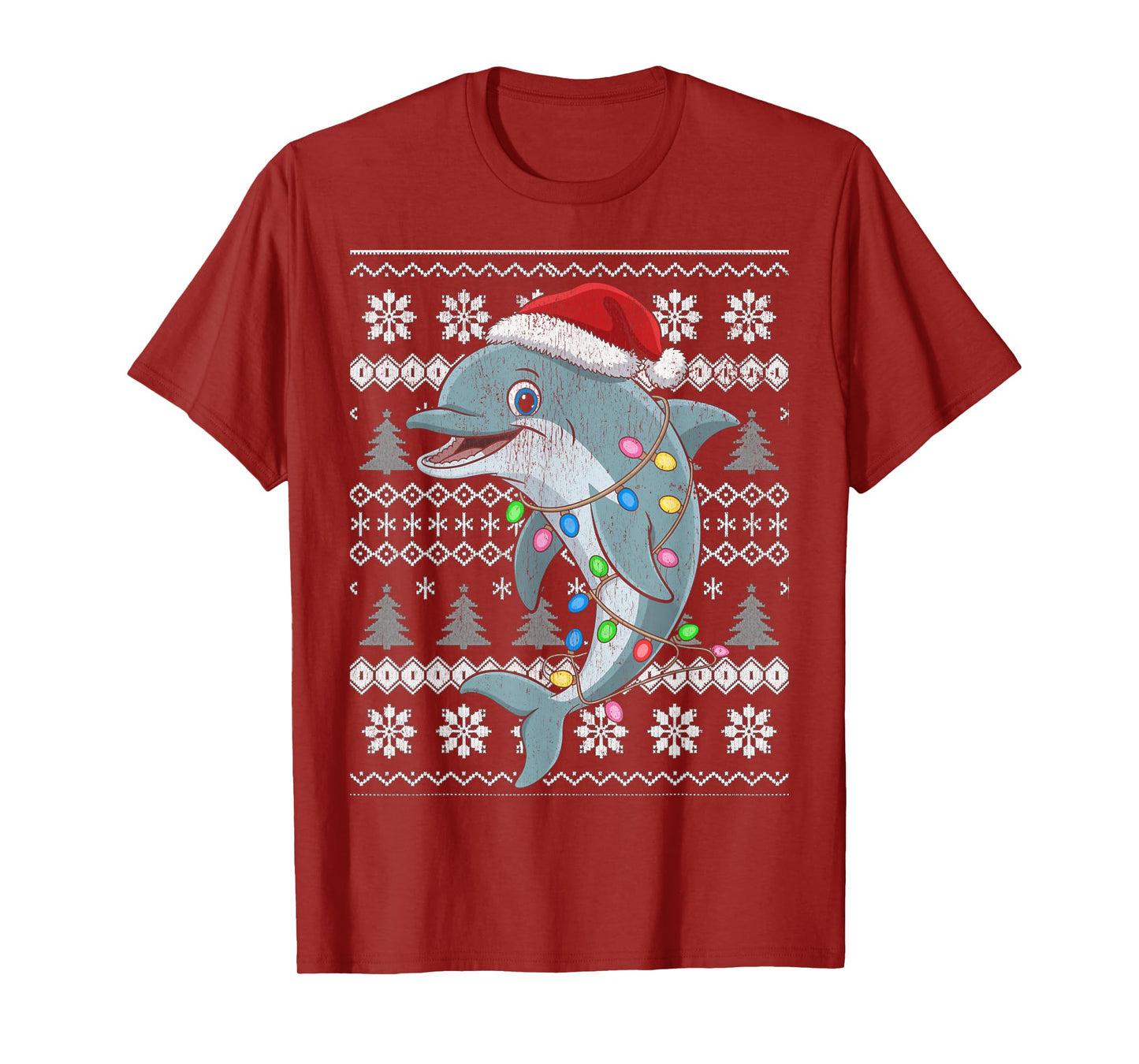 Funny Shark Santa Hat Ugly Christmas Sweater T-Shirt
