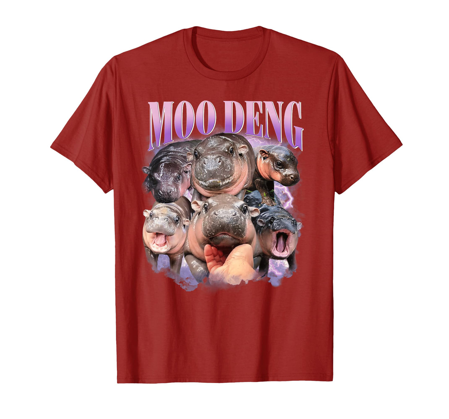 Funny Moo-Deng Baby Pygmy Hippo Cute Zoo For Family Tee T-Shirt