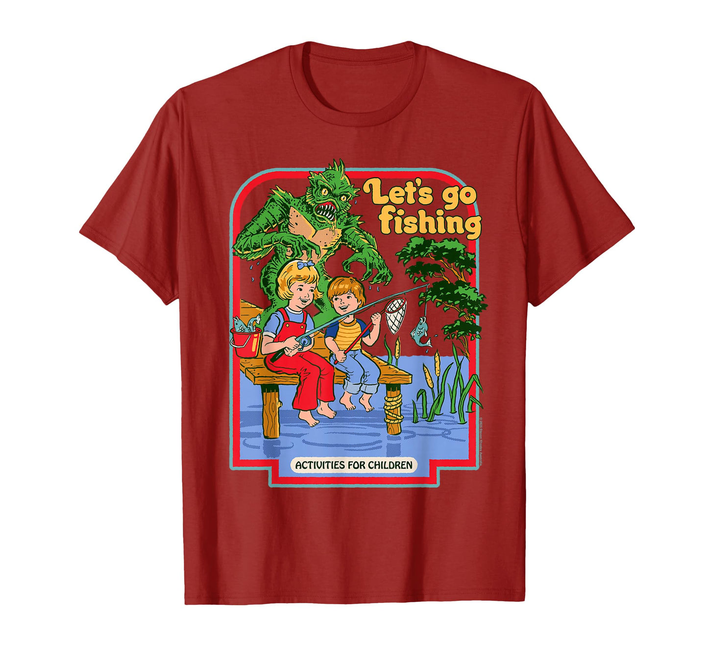 Let's Go Fishing Swamp Retro Vintage Funny Adult Humor T-Shirt
