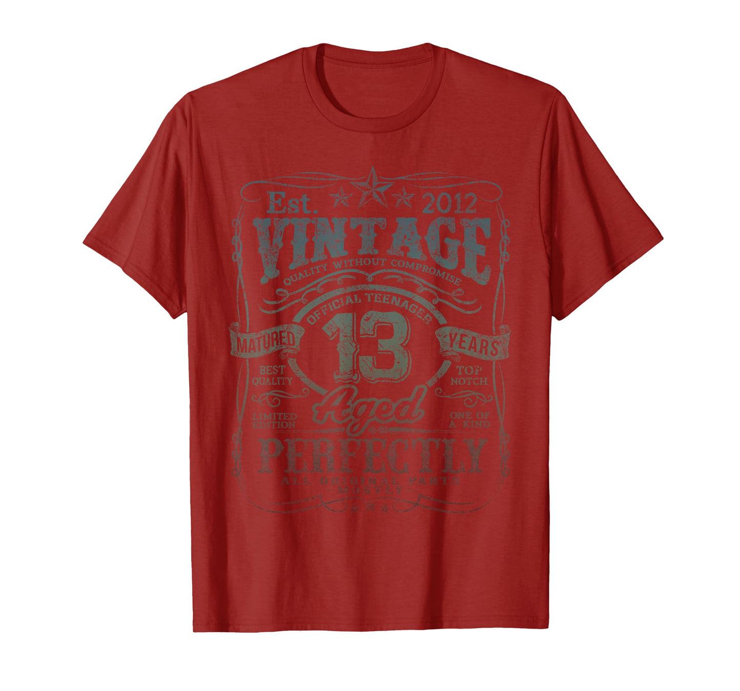 Vintage 2012 Limited Edition Shirt 13 year old 13th Birthday T-Shirt