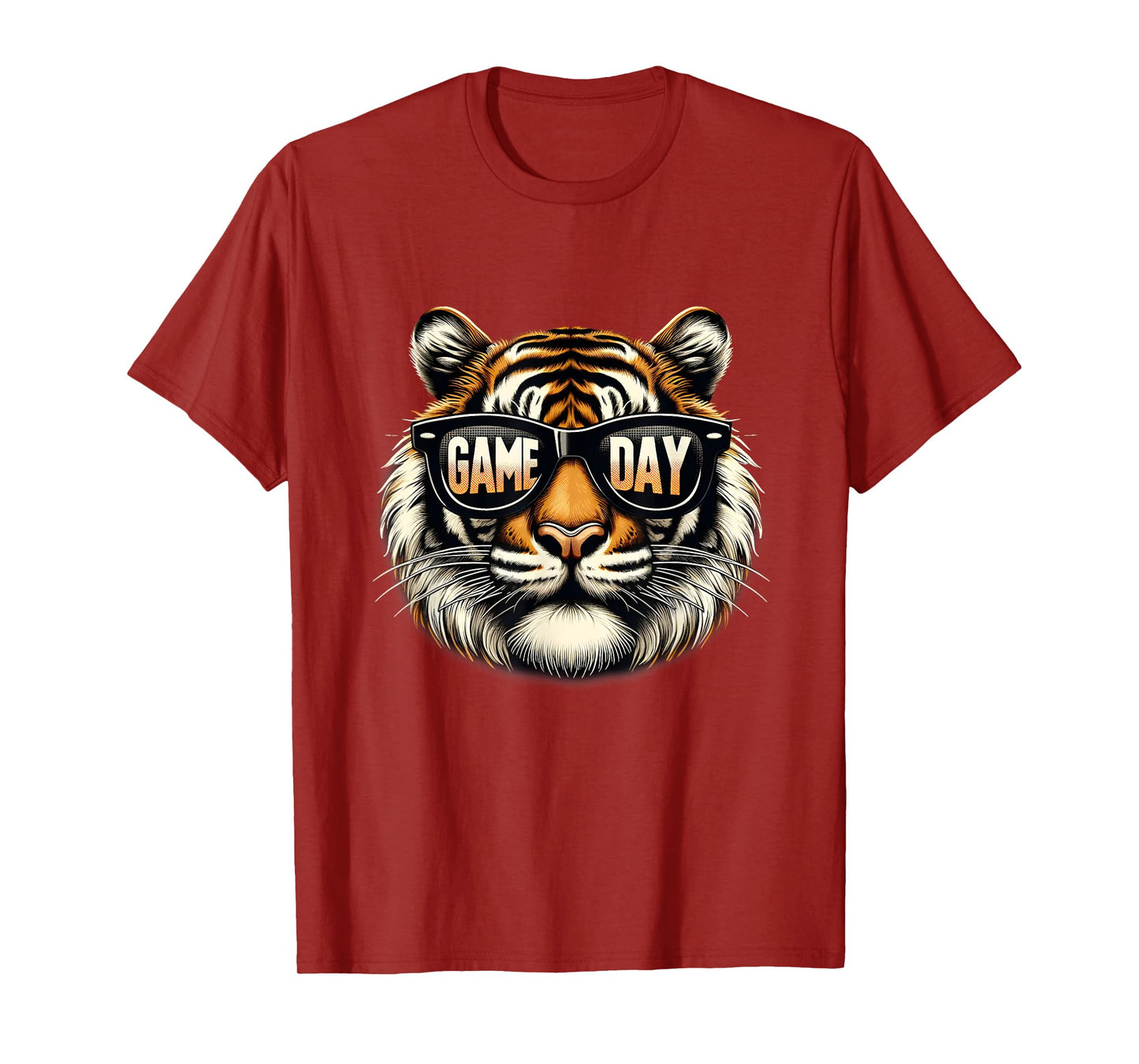 American Football Game Day Thanksgiving Tiger Cool Touchdown T-Shirt