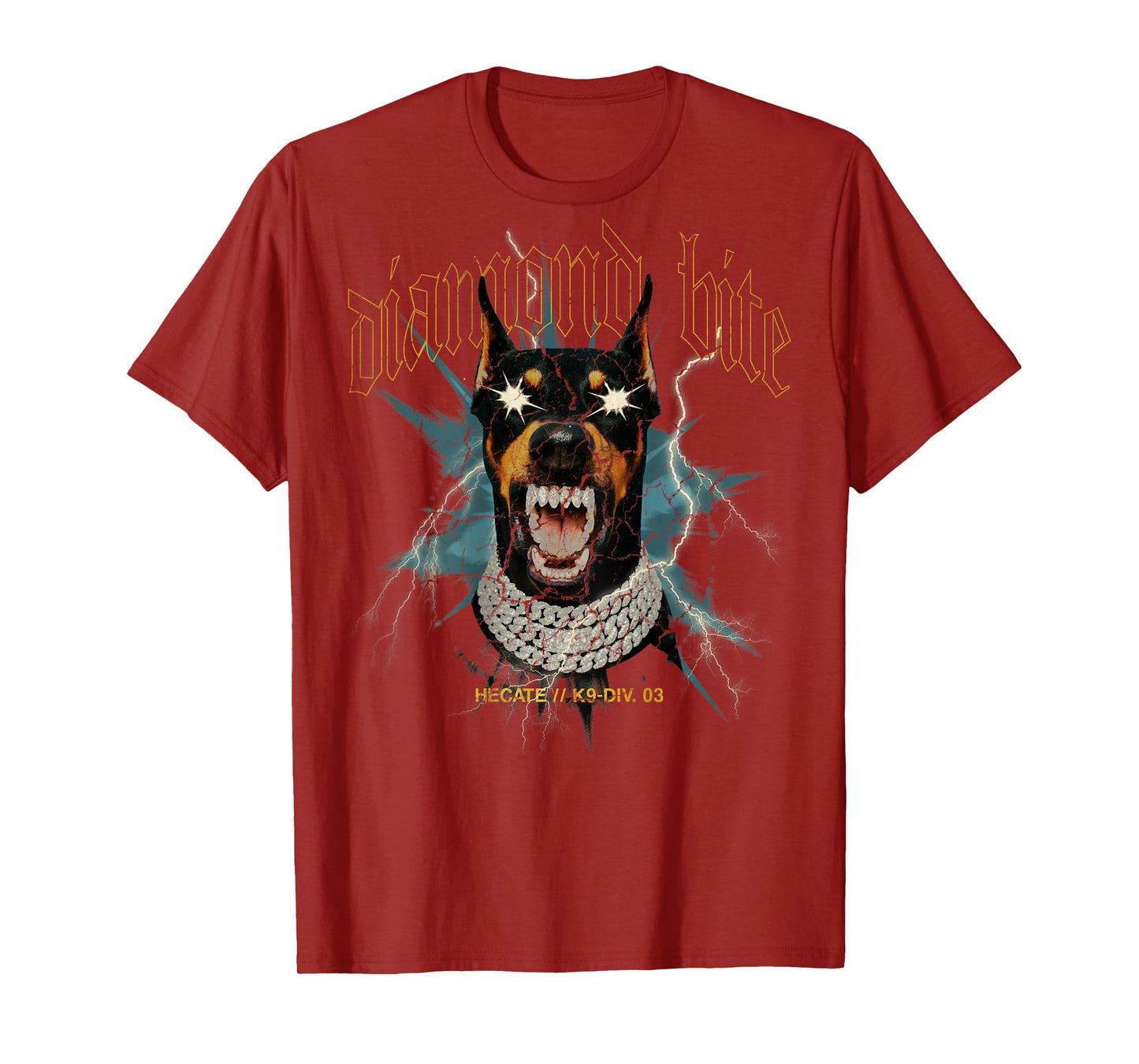 Doberman Dog Vintage Streetwear Urban Hip Hop Y2K Back Print T-Shirt