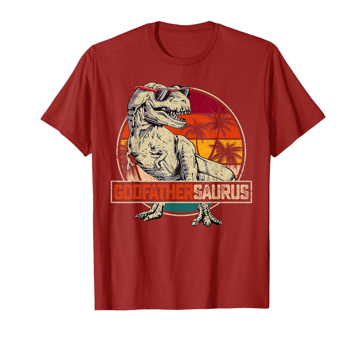 Godfathersaurus T Rex Dinosaur Godfather Saurus Family Match T-Shirt