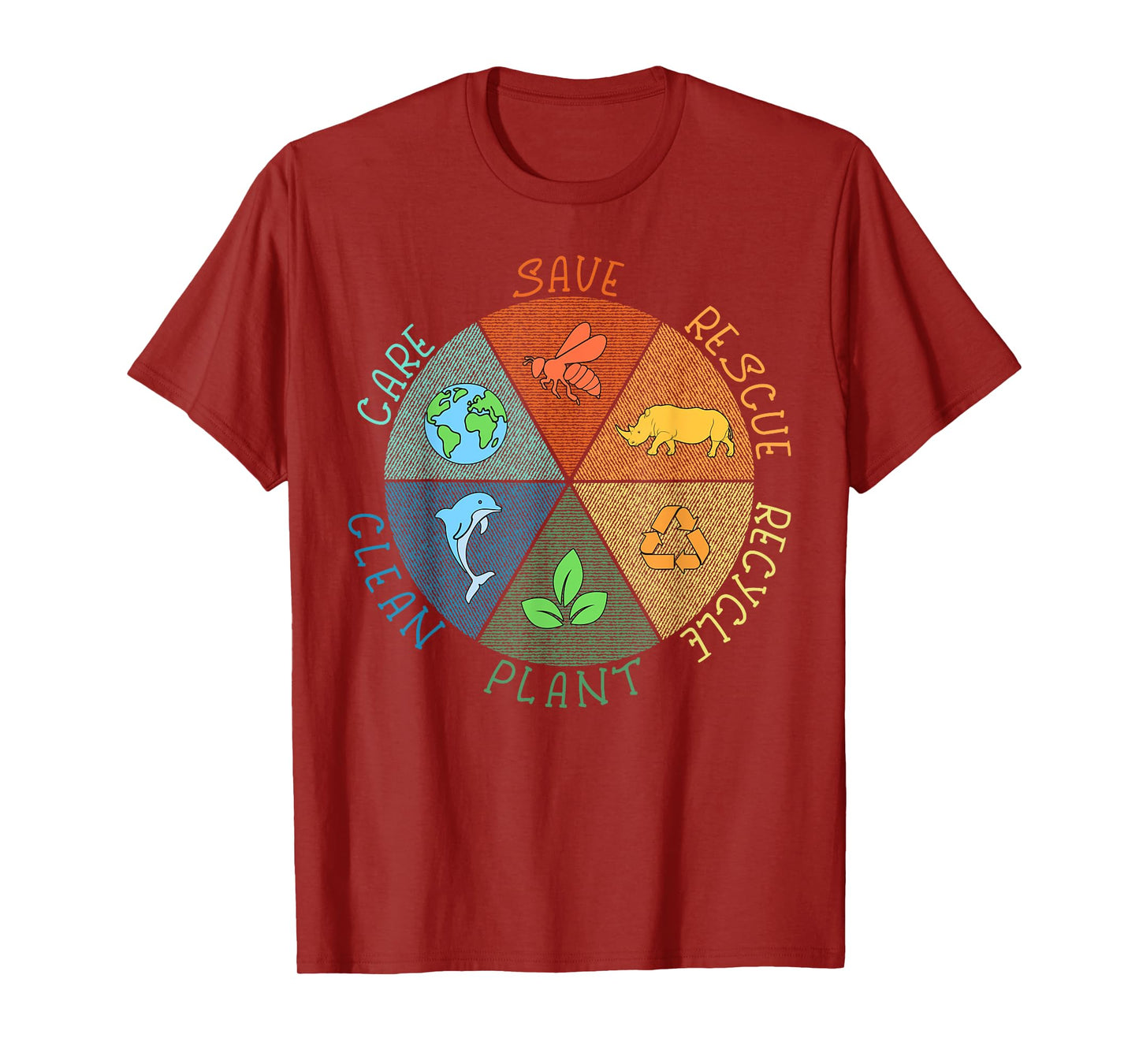 Vintage Earth Day Save Bees Rescue Animals Recycle Plastic T-Shirt