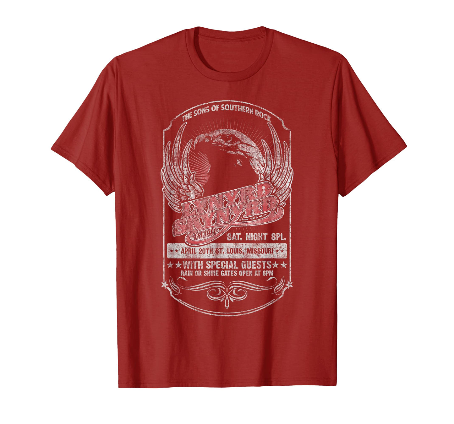 Lynyrd Skynyrd Underbrush Live 70s Rock Retro Festival Biker T-Shirt