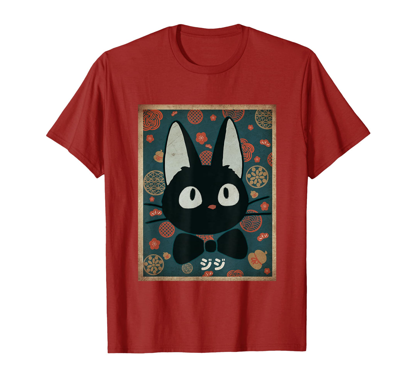 Vintage Kawaii Black Cat Face Cat Lover Japanese Anime Retro Men Women Girls Kids T-Shirt