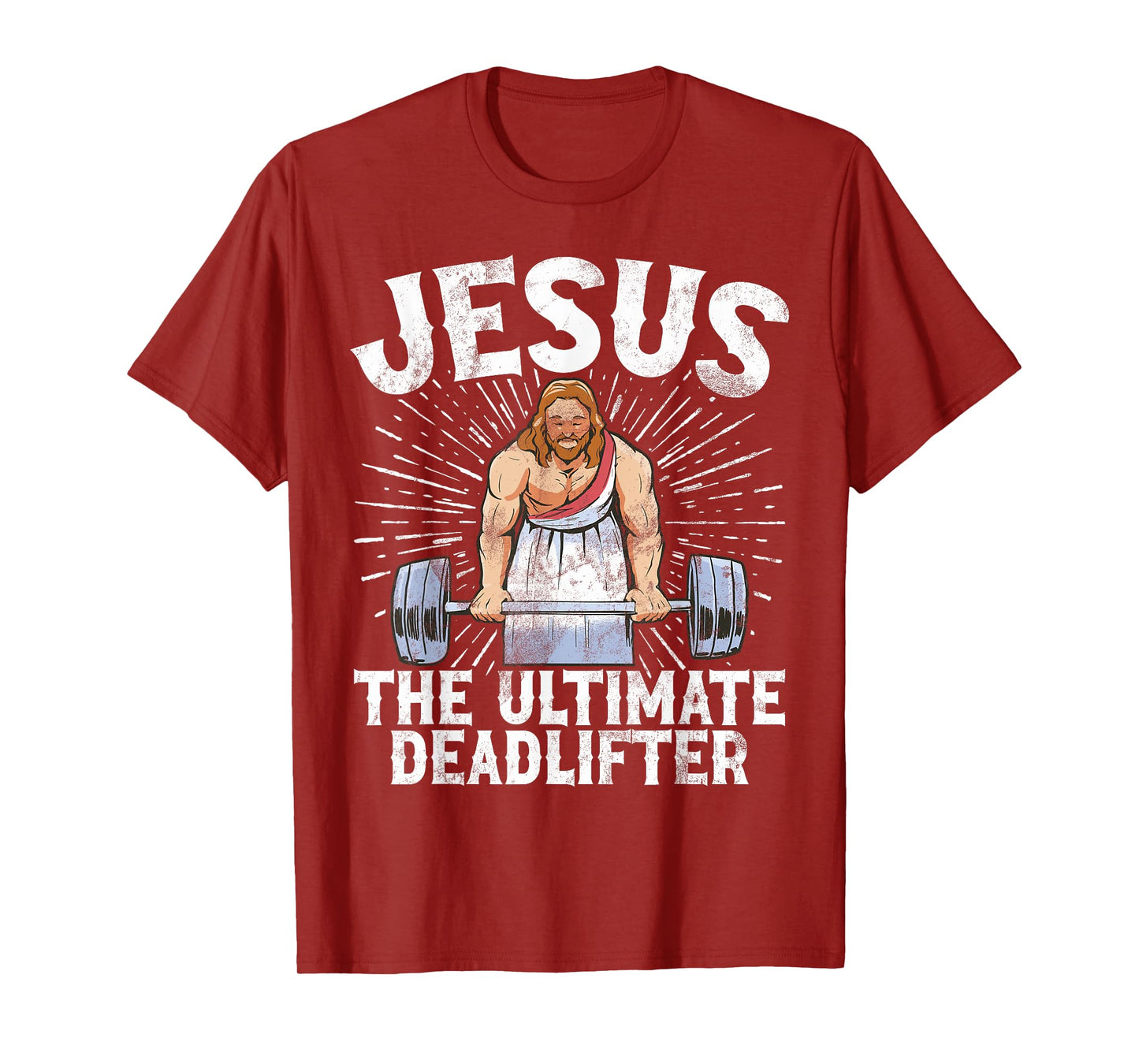 Jesus The Ultimate Deadlifter Christian Gym Weightlifting T-Shirt