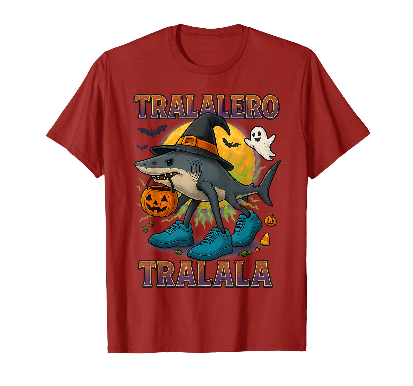 Tralalero Tralala Italian Brainrot Shark Halloween for Kids T-Shirt