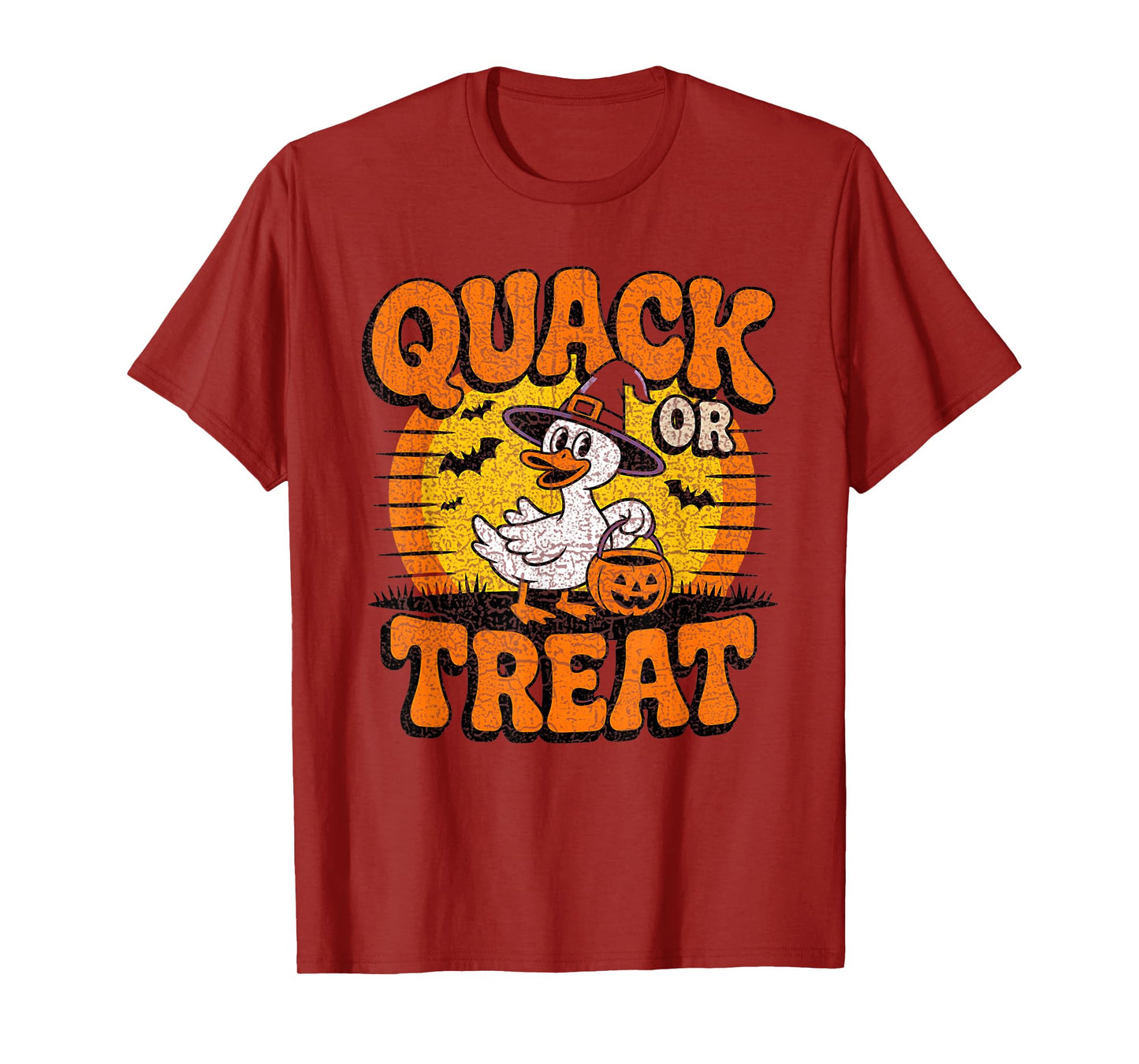 Quack Or Treat Funny Duck Halloween Costume Design T-Shirt