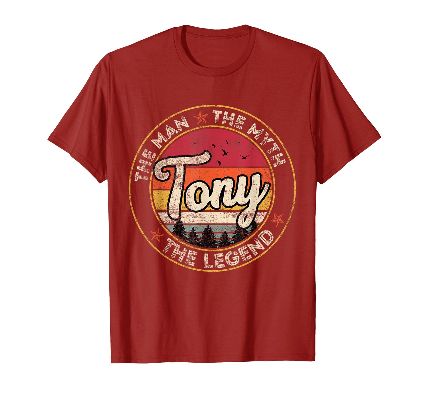 Tony The Man The Myth The Legend Personalized Name T-Shirt