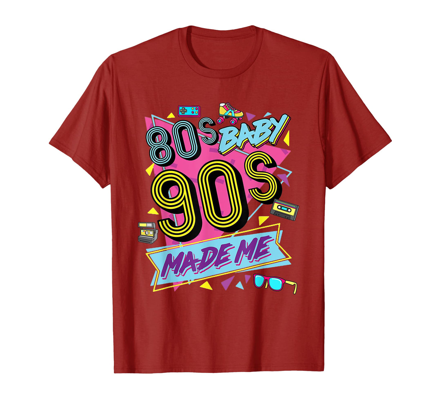 1980s 80's Baby 1990s 90's Made Me Costume Retro Party T-Shirt