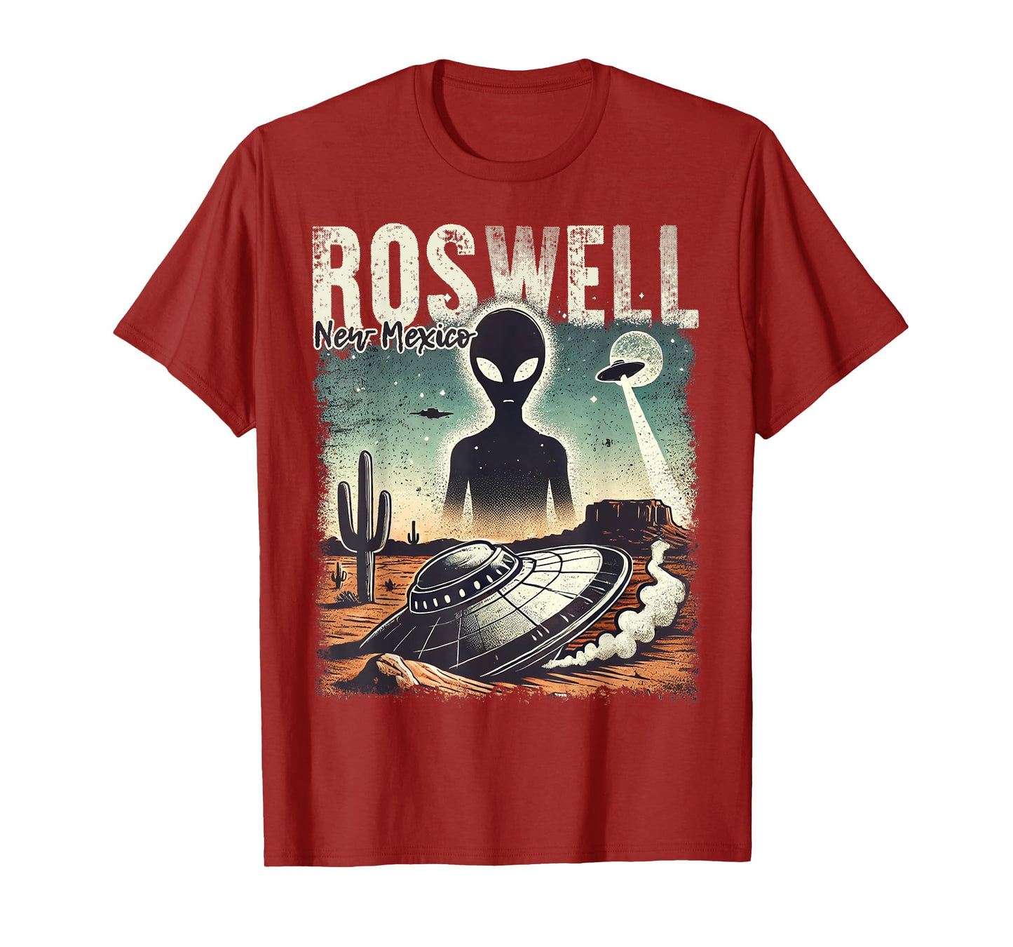 Roswell New Mexico 1947 Alien Abduction UFO Crash Vintage T-Shirt