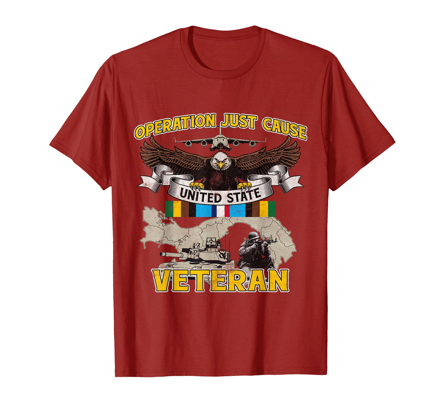 Operation Just Cause Map Panama OJC Veteran Vintage Gifts T-Shirt