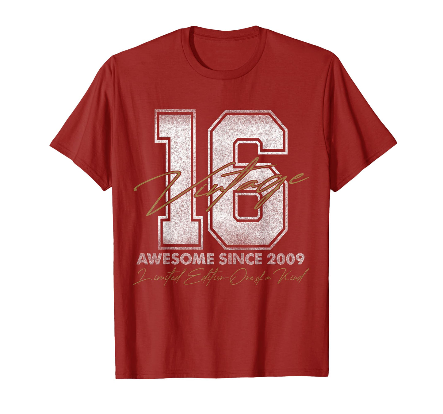 Vintage Number Shirts For Men and Women 2025 16 Year Old Gifts Vintage 2009 Limited Edition 16th Birthday T-Shirt