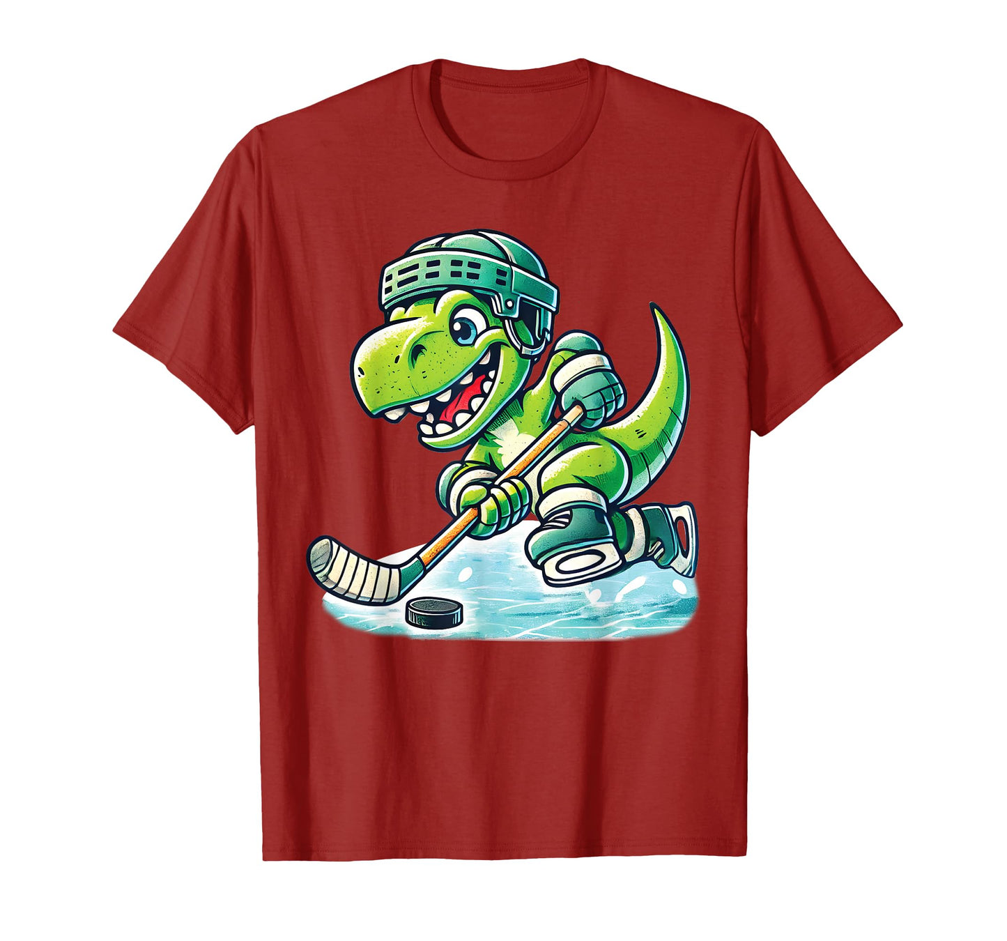 Hockeysaurus Dinosaur Ice Hockey Trex Kids Boys Ice Hockey T-Shirt