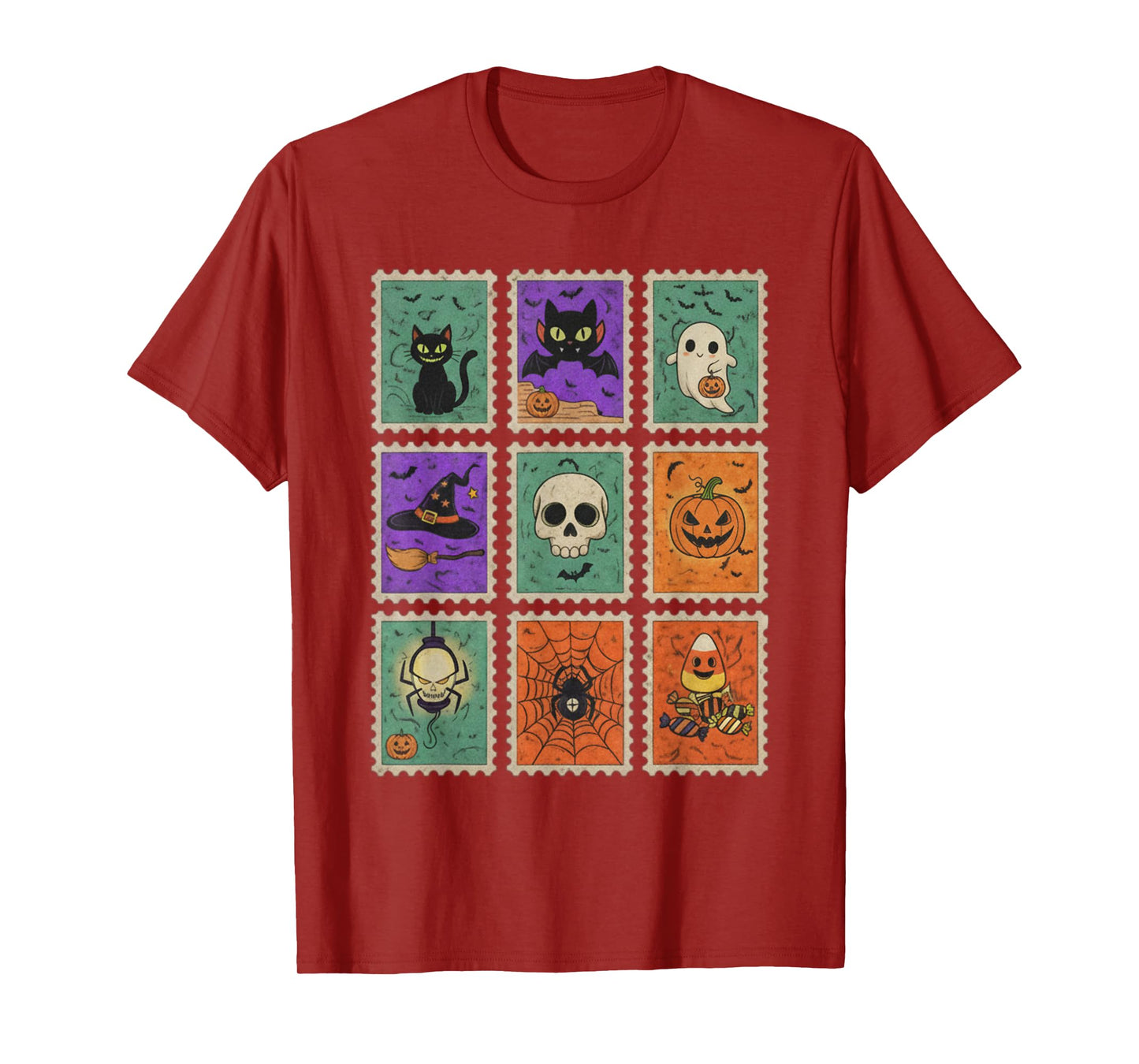 Halloween Spooky Icons Collection Holiday Halloween Stamps T-Shirt