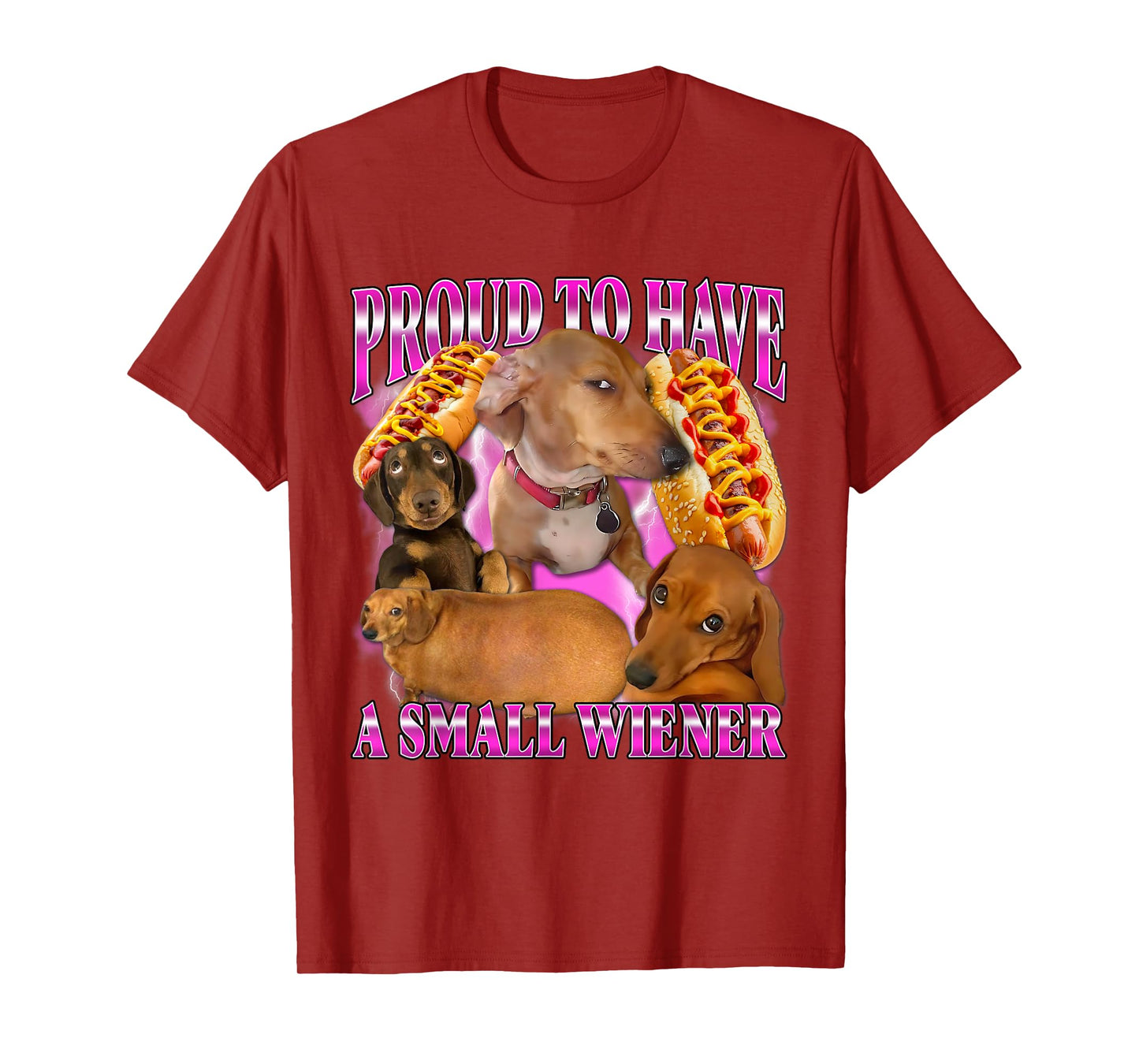 Proud to Have A Small Wiener Funny Offensive Dachshund Dog T-Shirt