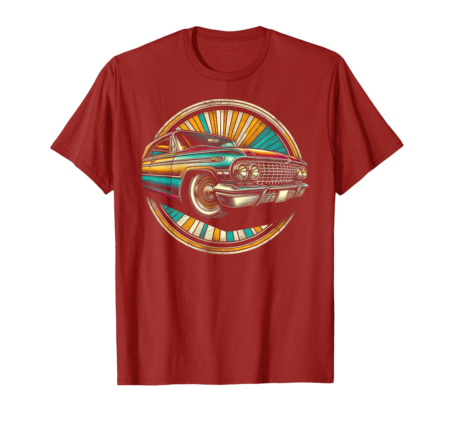 Detailed 1960s Car Illustration T-Shirt