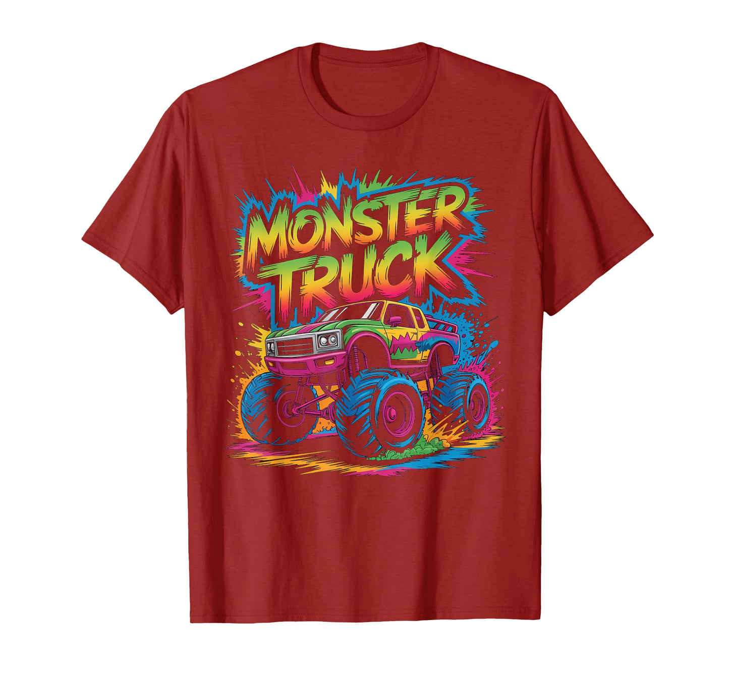 Monster Truck for Toddlers, Kids Monster Truck Retro Vintage T-Shirt