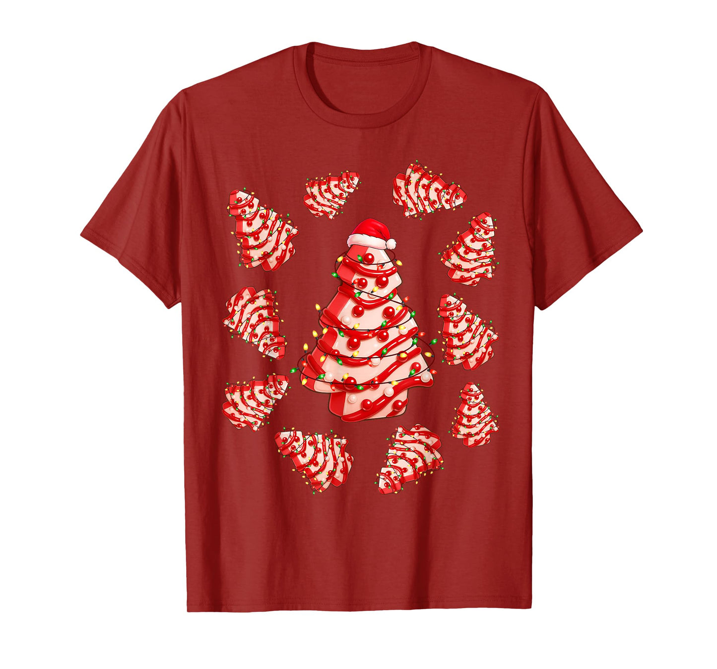 Christmas Tree Cake Santa Christmas Xmas Men Women Kid T-Shirt