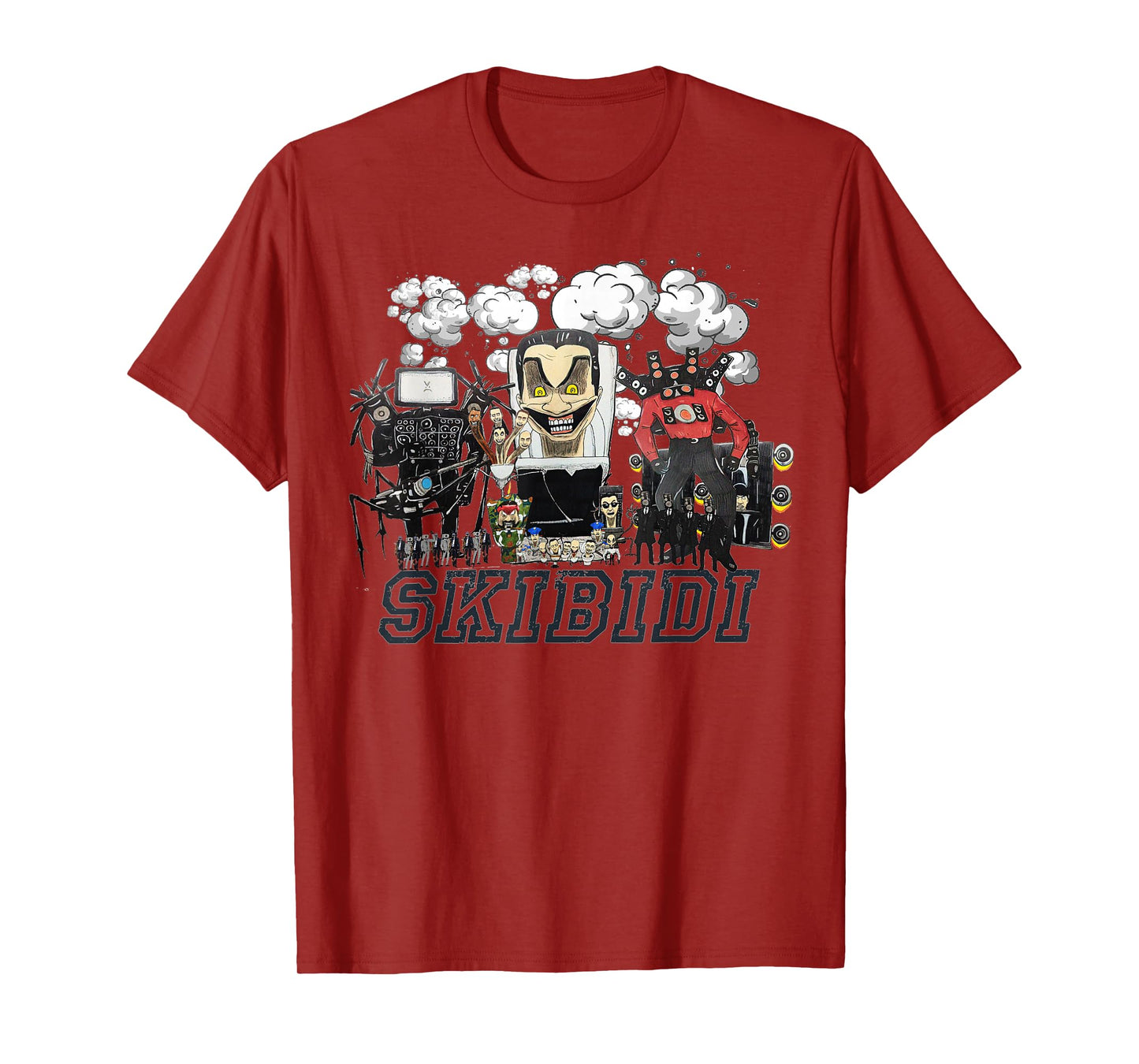 Skibidi Toilet, Cameraman, Speakerman, TVman For Boys T-Shirt
