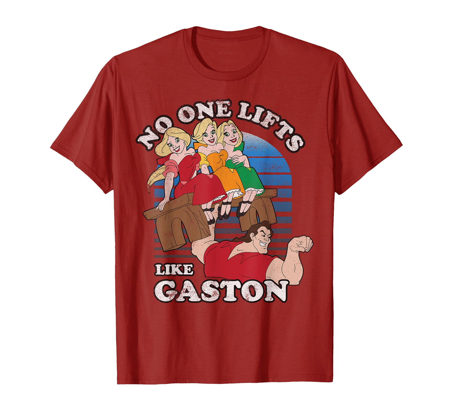 Disney Beauty and the Beast Retro No One Lifts Like Gaston T-Shirt