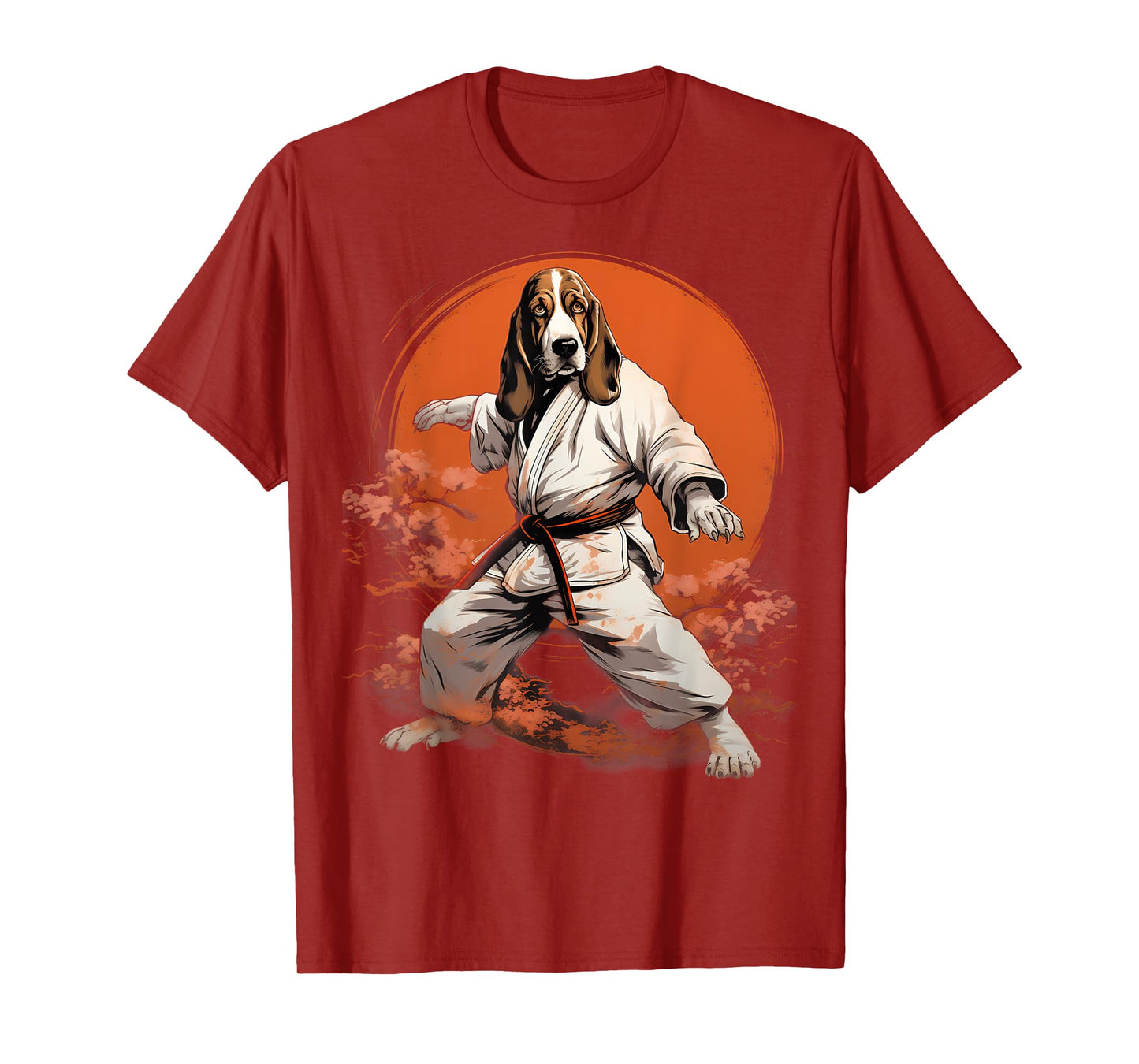 MMA Basset Hound Dog Karate T-Shirt