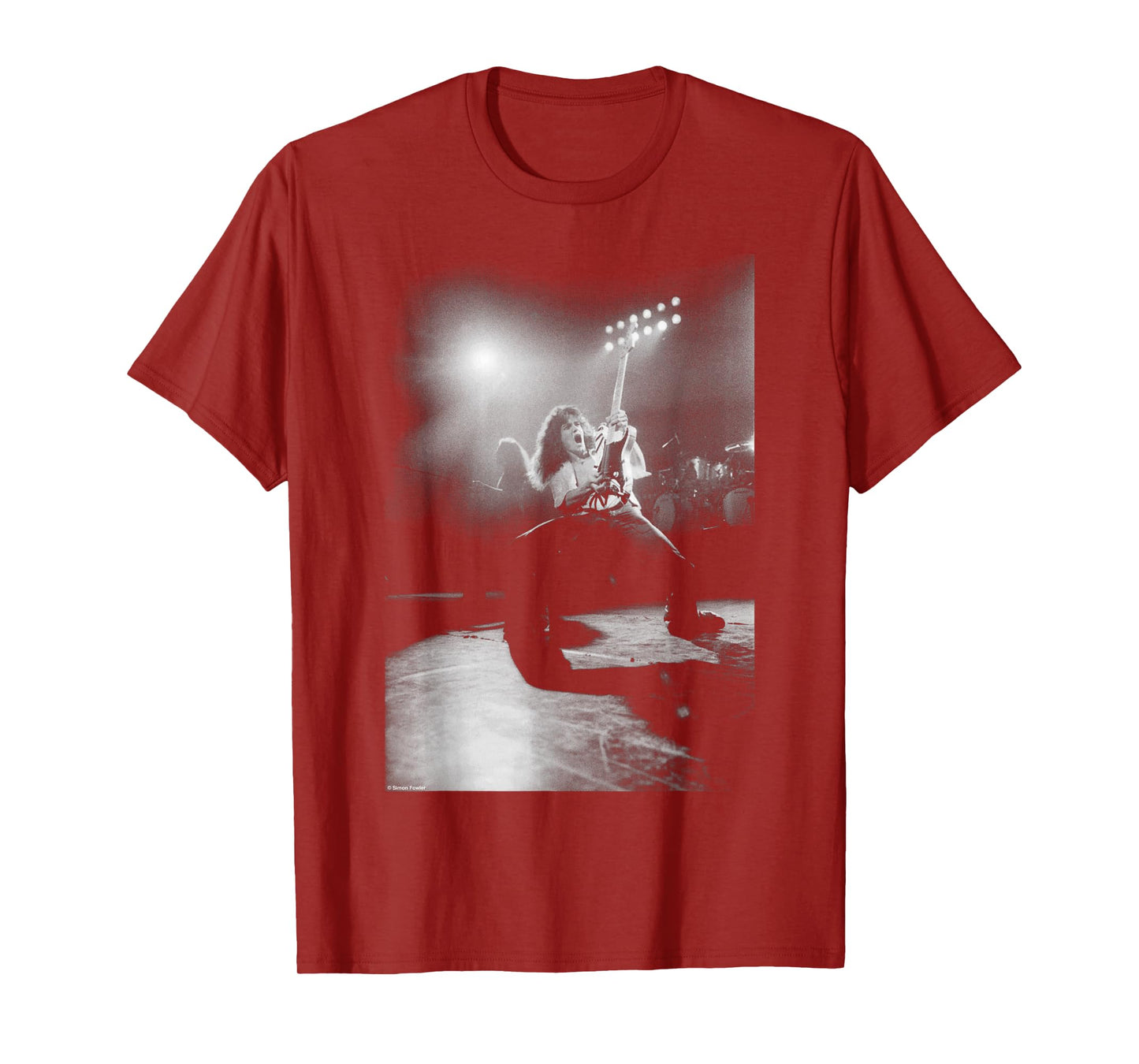Eddie Van Halen On Stage Rainbow Theatre By Simon Fowler T-Shirt