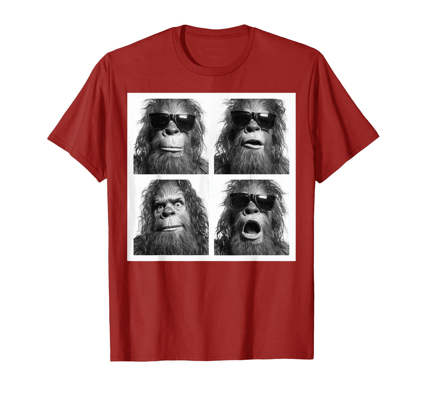 Funny Graphic Bigfoot Sasquatch Photobooth Selfie Funny T-Shirt