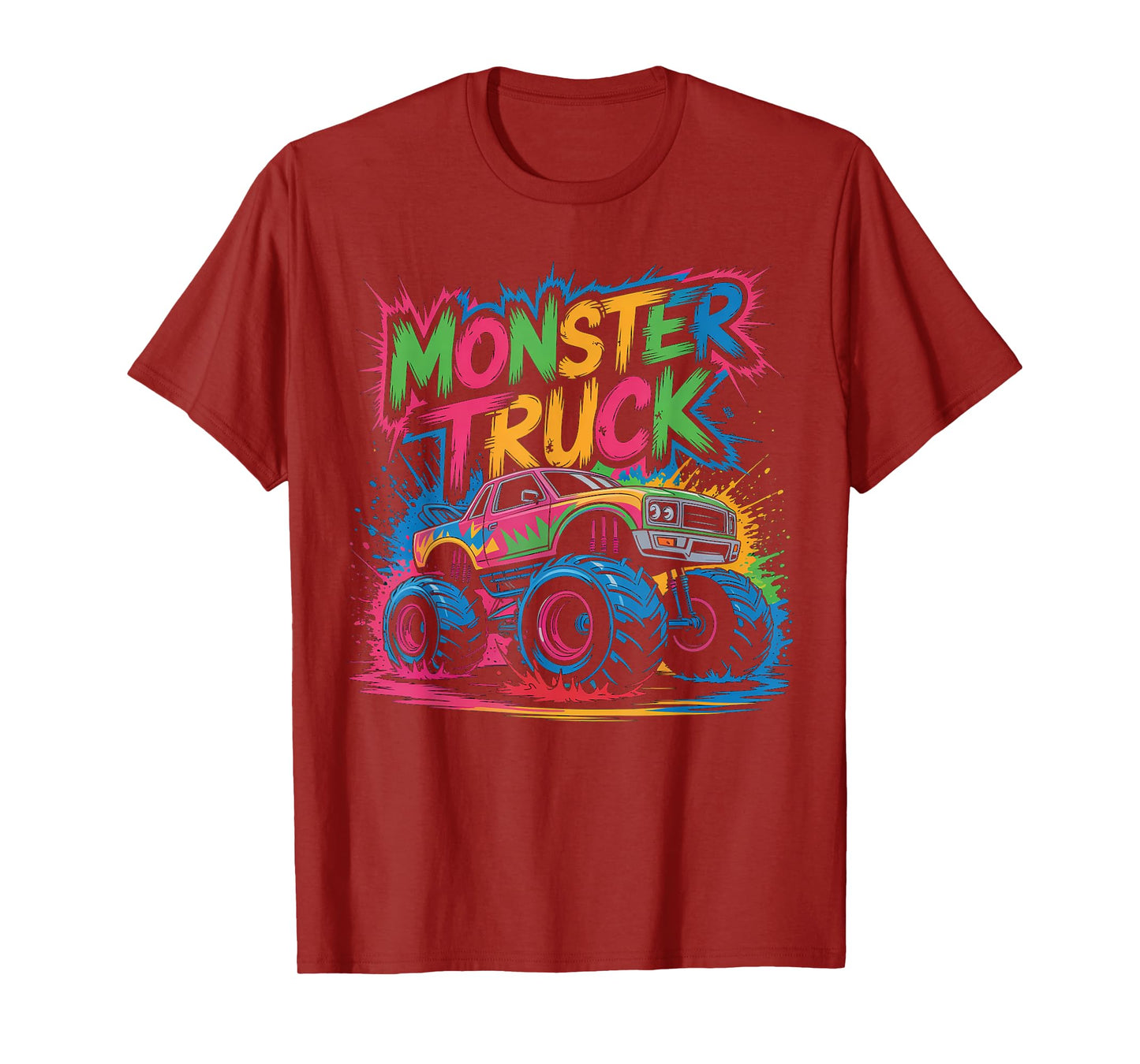 Monster Truck for Toddlers, Kids Monster Truck Retro Vintage T-Shirt