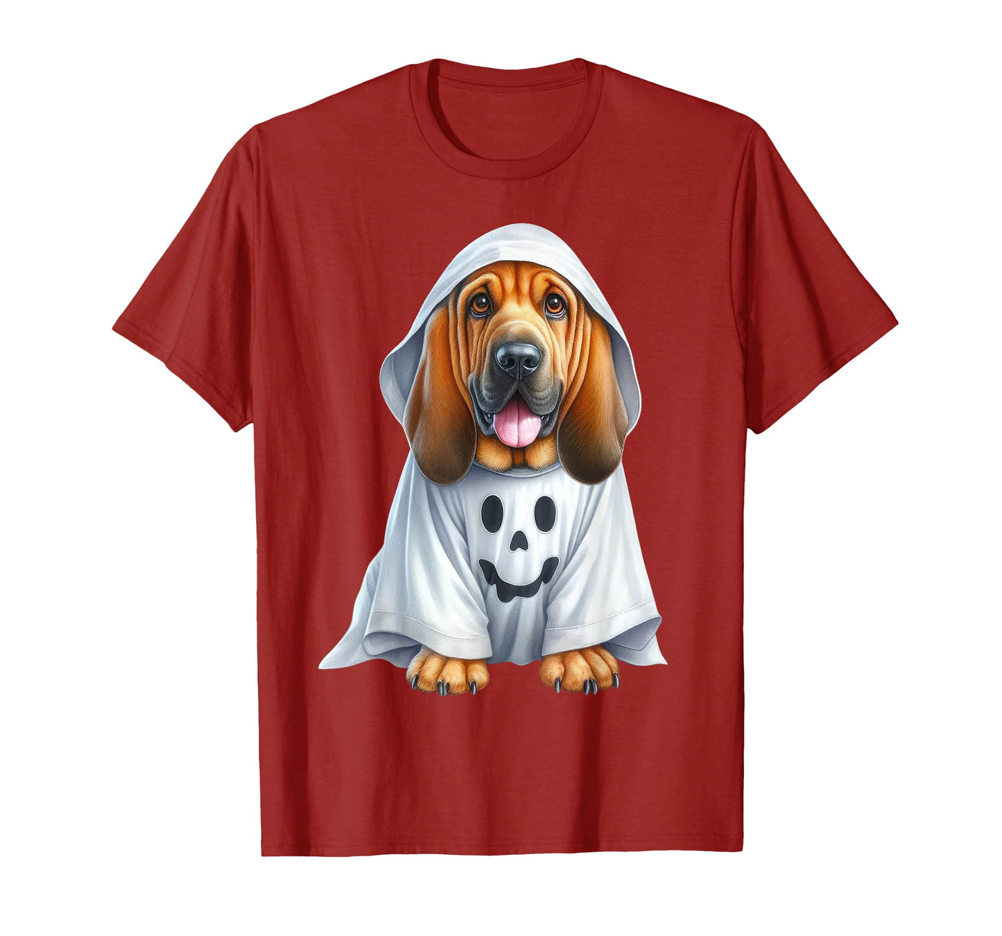 Funny Ghost Bloodhound Dog Lover Halloween Costume Men Women T-Shirt