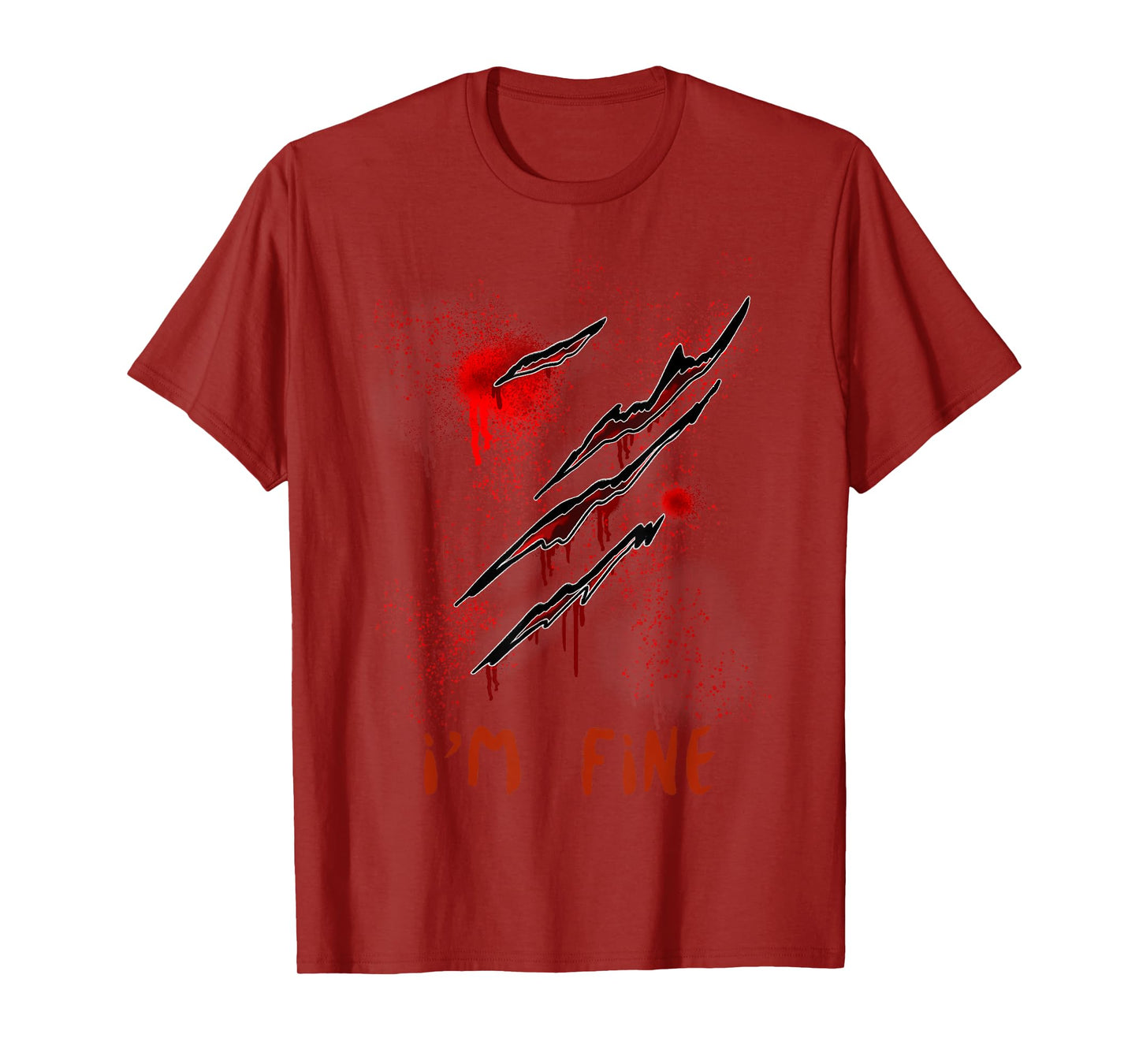 Im Fine With Blood Scary Halloween Men Women Horror T-Shirt