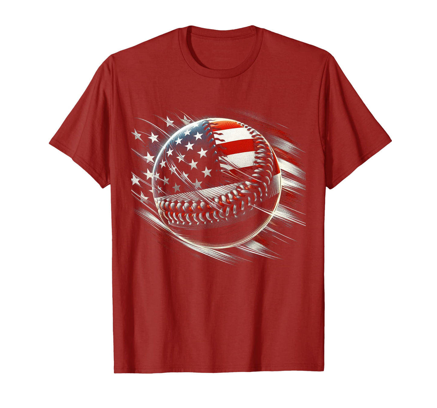 Baseball 4th Of July Men USA American Flag Boys Patriotic T-Shirt