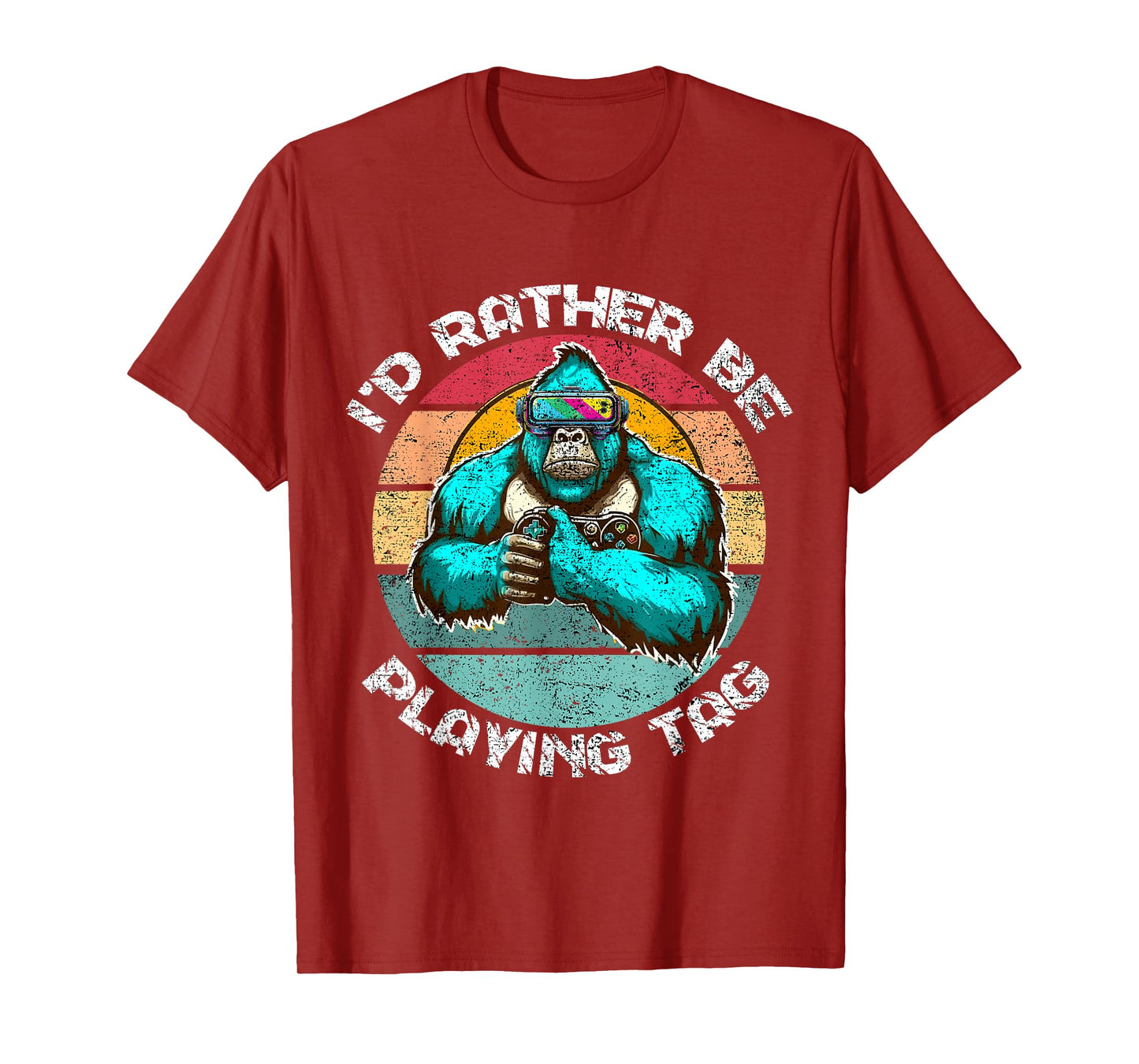 I'd Rather Be Playing Tag Gorilla Monke Tag Gorilla VR Gamer T-Shirt