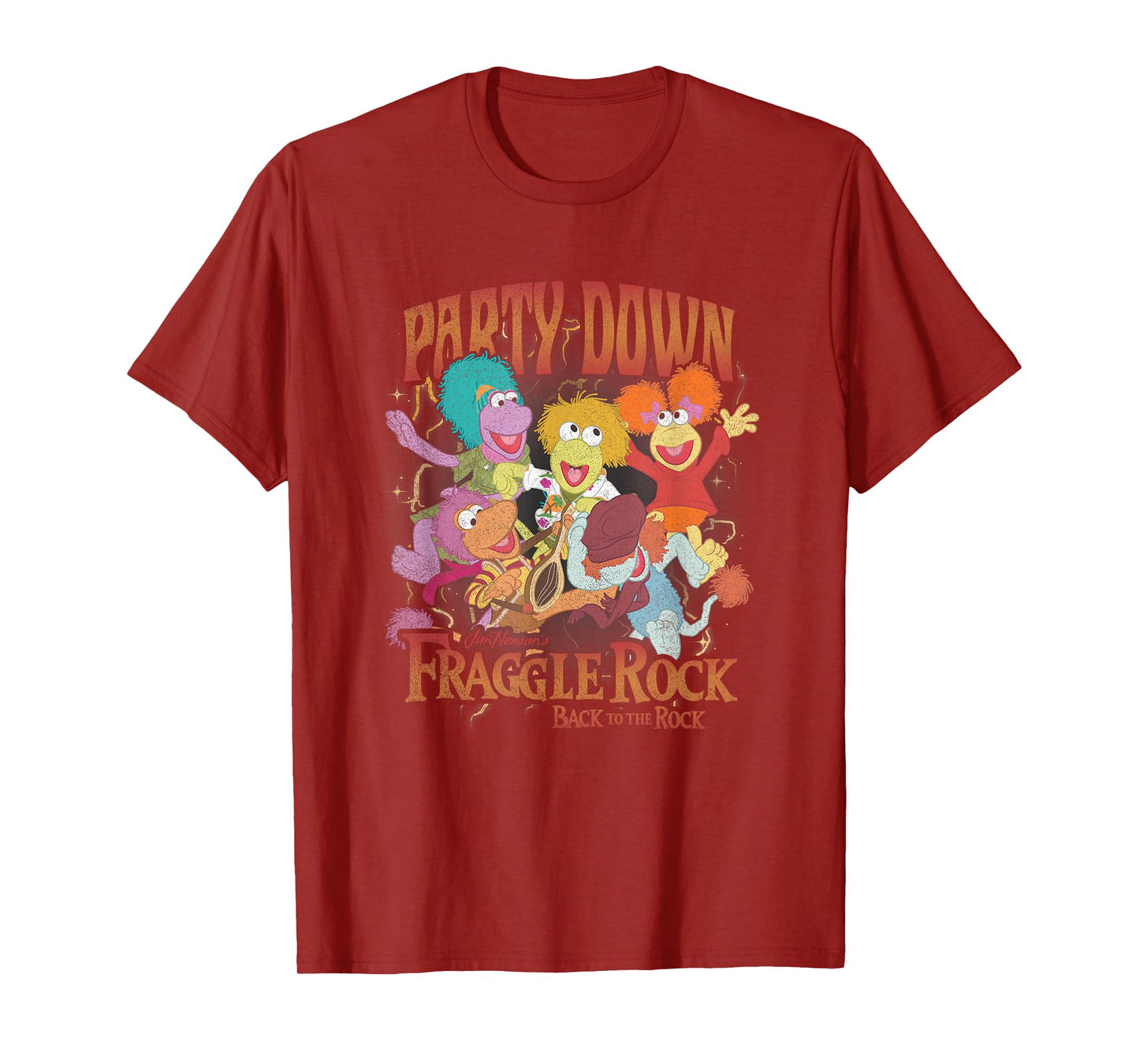 Fraggle Rock Party Down Back To The Rock Vintage Big Poster T-Shirt