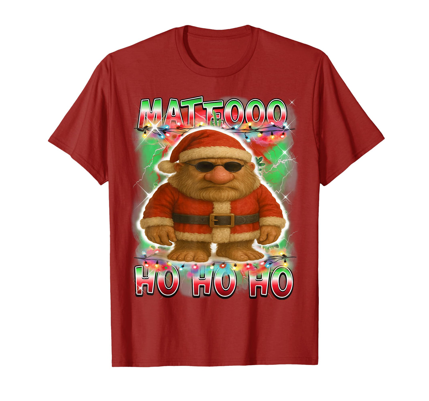 Mateo Sahur Santa Claus Italian Brainrot Christmas T-Shirt