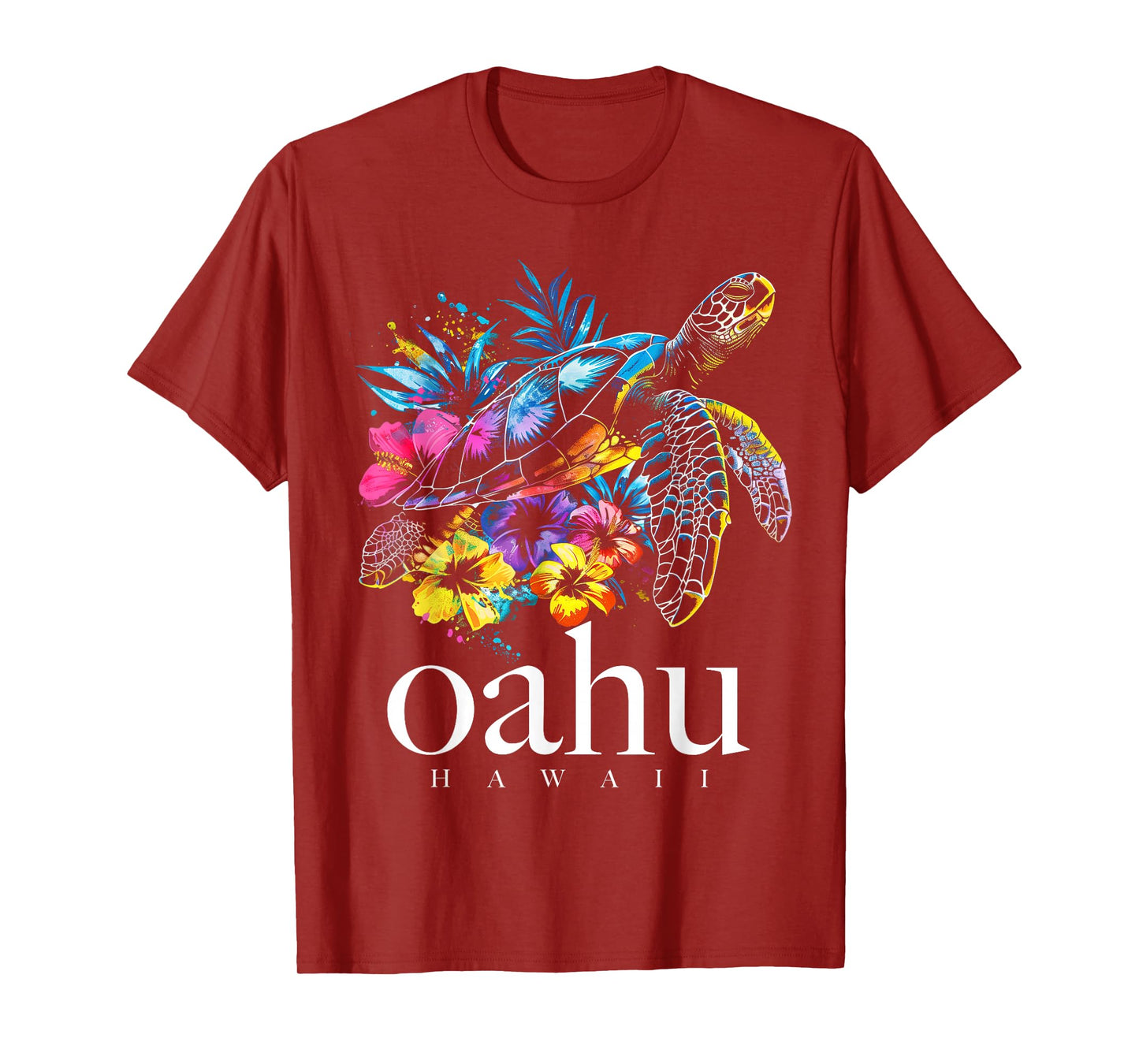Oahu Hawaii Sea Turtle Hawaiian Surfer Souvenir T-Shirt