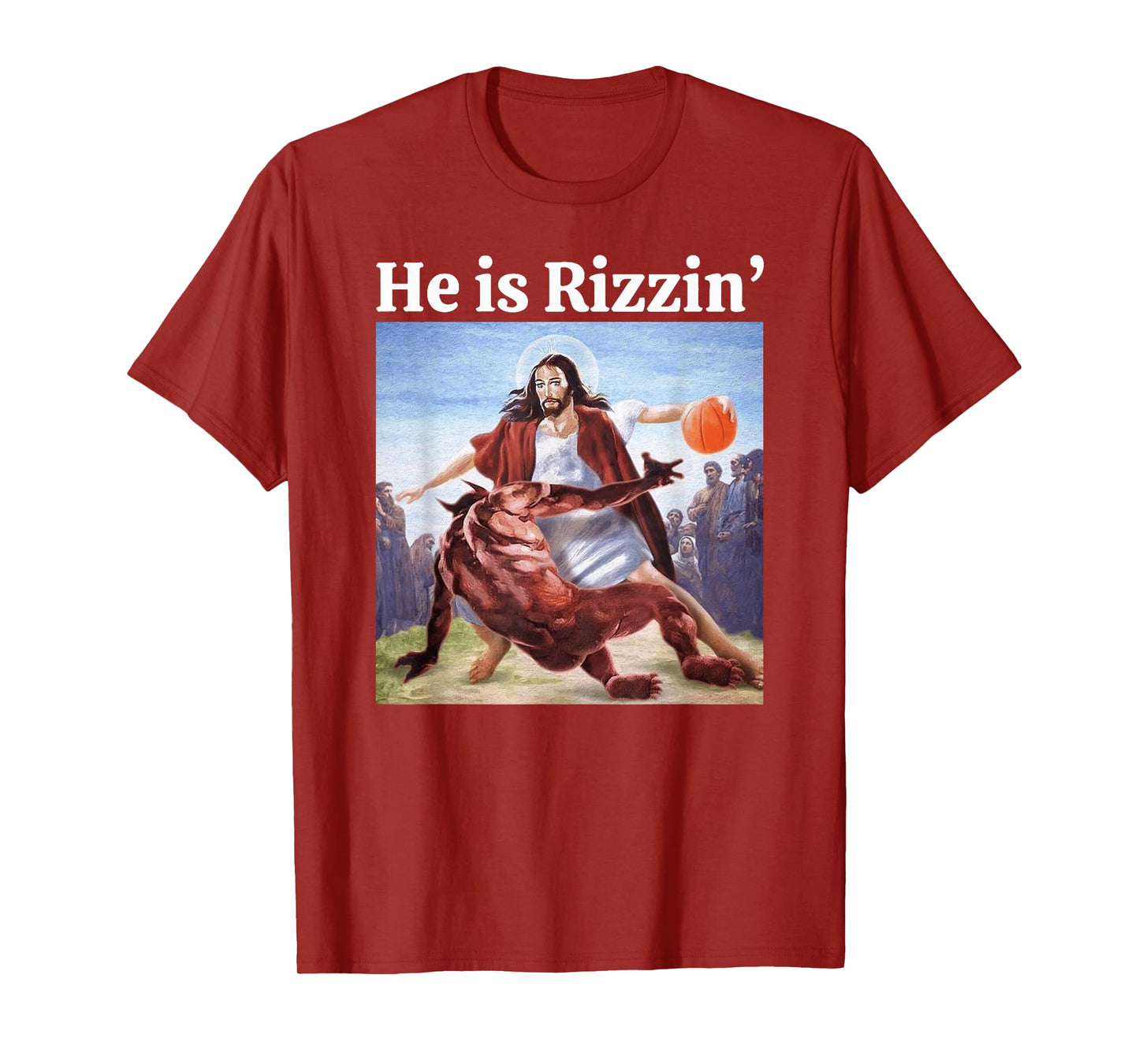 He Is Rizzin, Jesus Is Rizzen, Jesus Basketball Christian T-Shirt