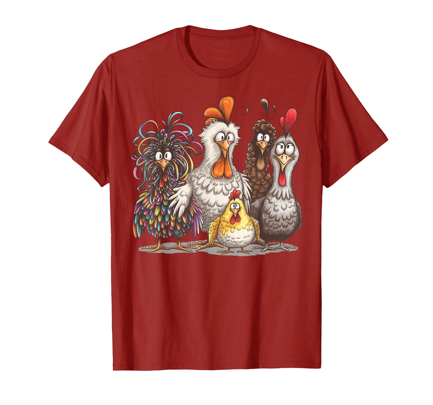 Chicken Art Crazy Chicken Gifts For Men Women Kid Boy Family T-Shirt