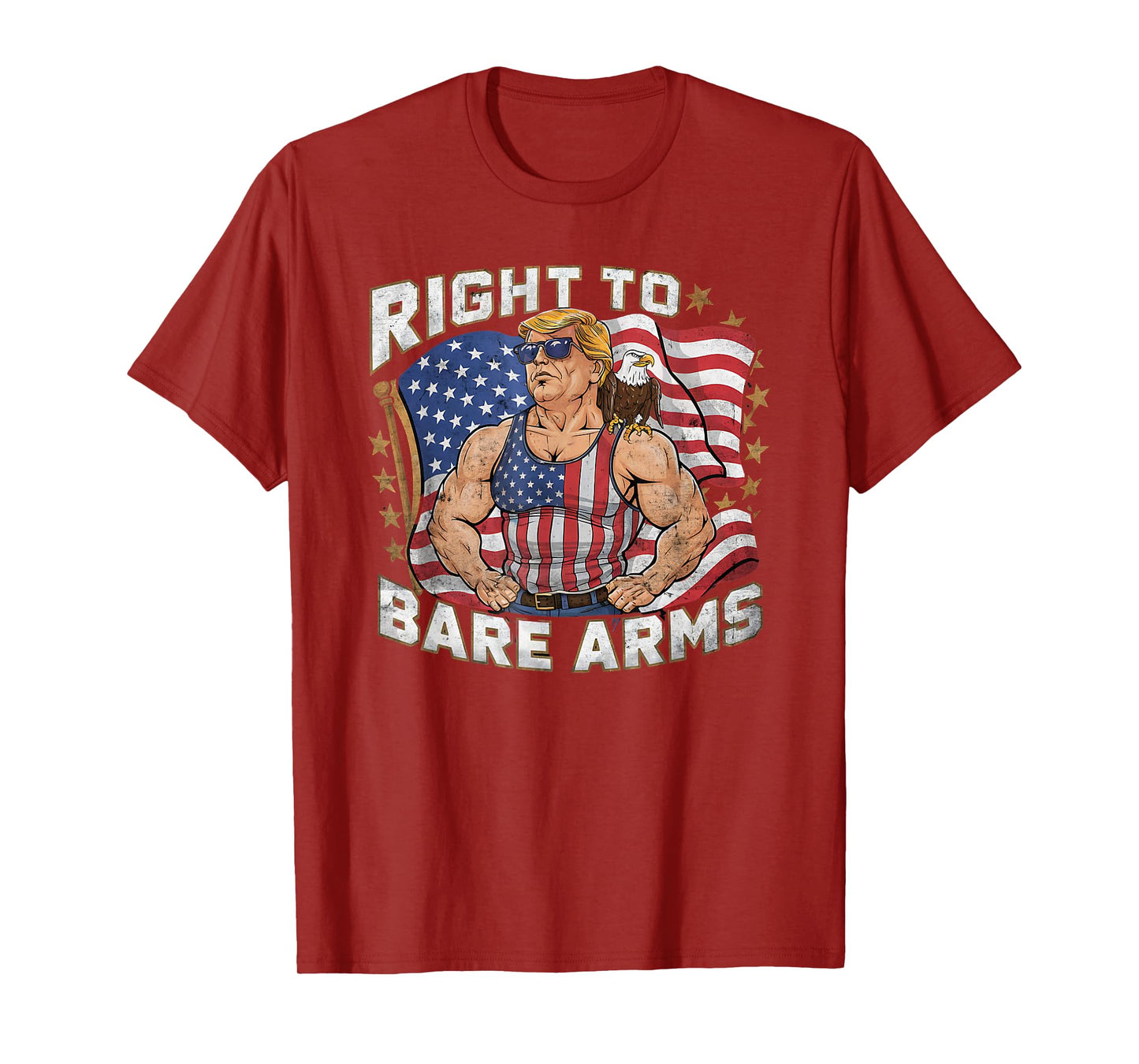 Right To Bare Arms 4th Of July Funny Gym Workout T-Shirt