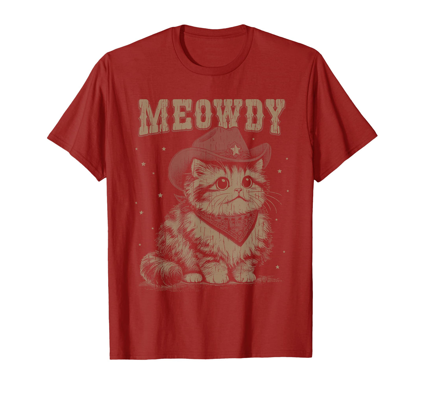 Meowdy Cat Western Cute Cowgirl Vintage Graphic T-Shirt