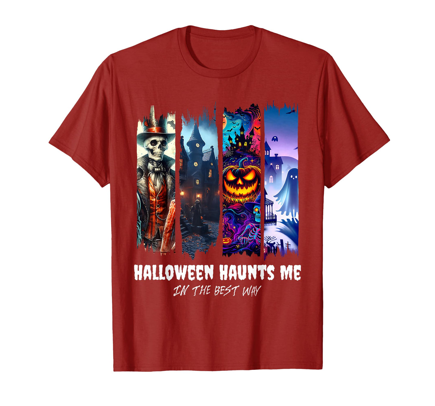 Halloween Haunts Me (in The Best Way) Paint Stroke Design T-Shirt