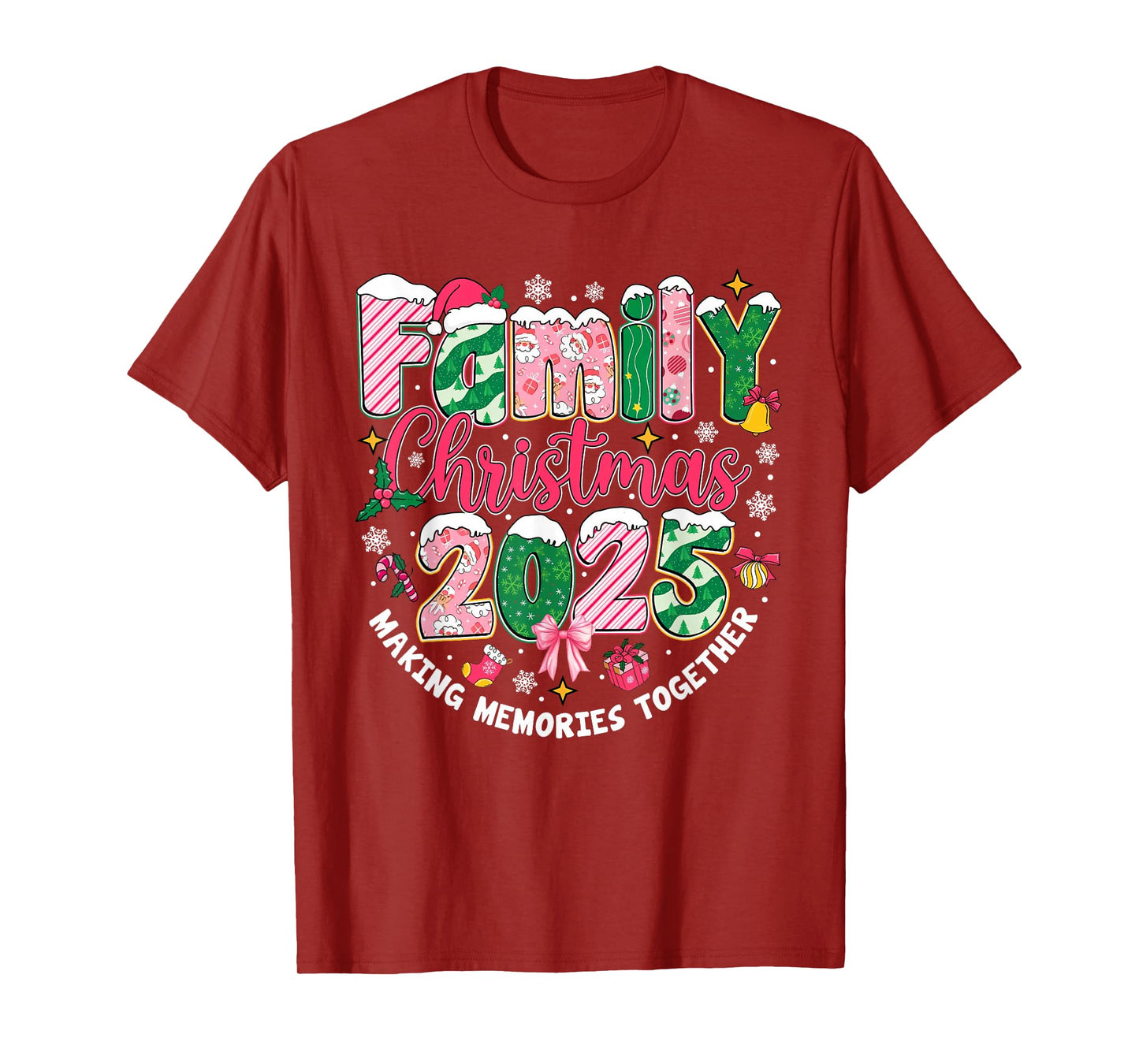Family Christmas 2025 Matching Outfit Xmas Squad Santa T-Shirt