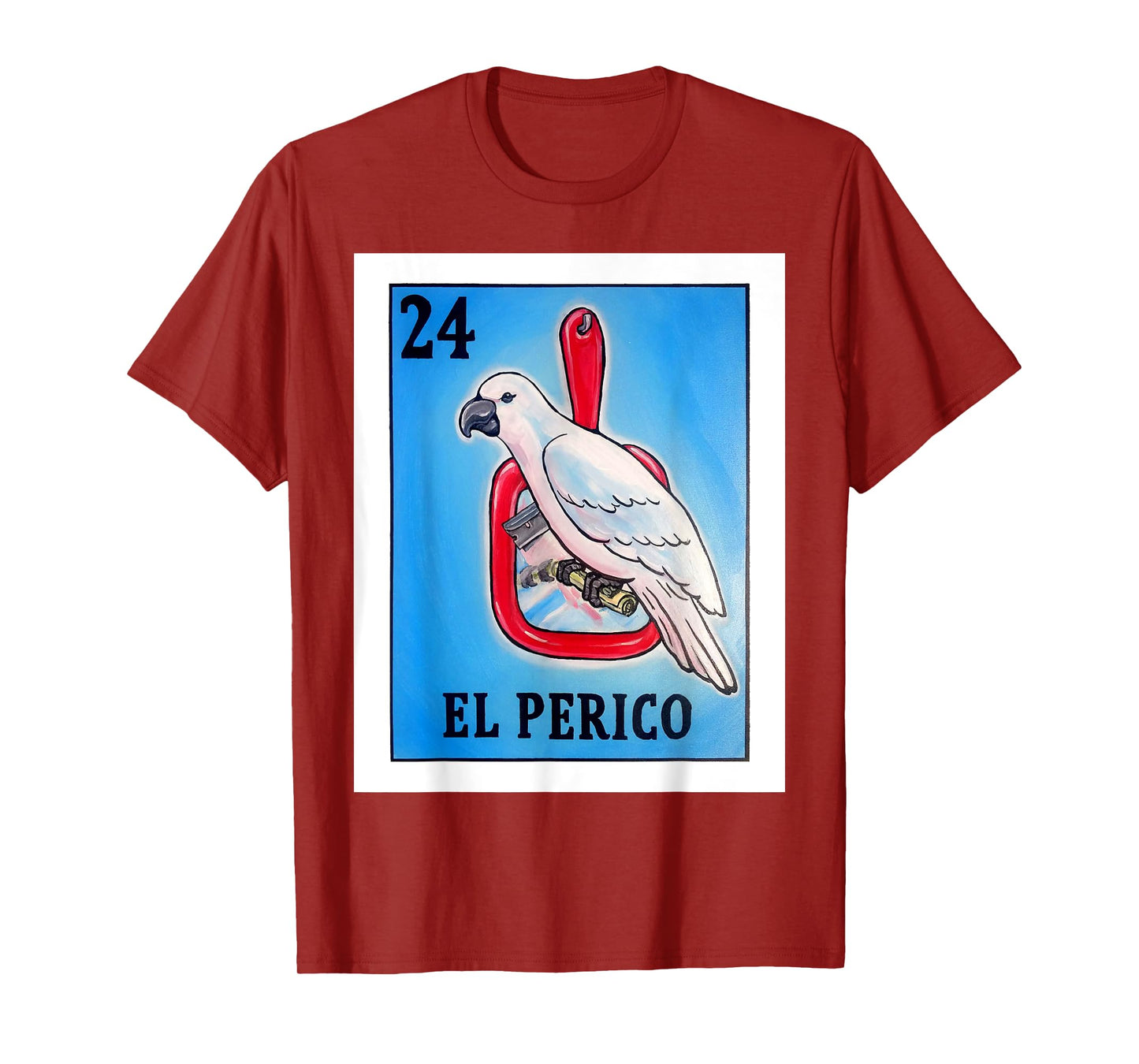 El Perico Card Parakeet Mexican Lottery Card T-Shirt