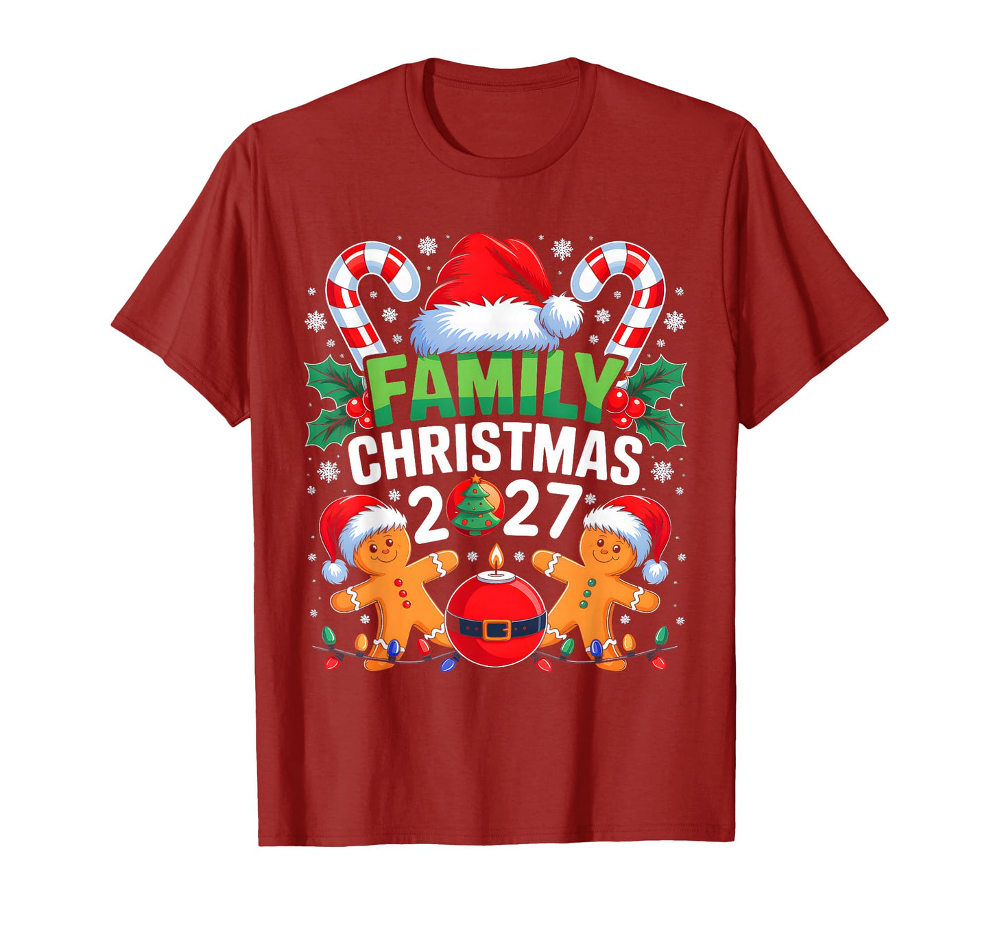 Christmas 2027 Family Matching Costume Team Santa Elf Squad T-Shirt
