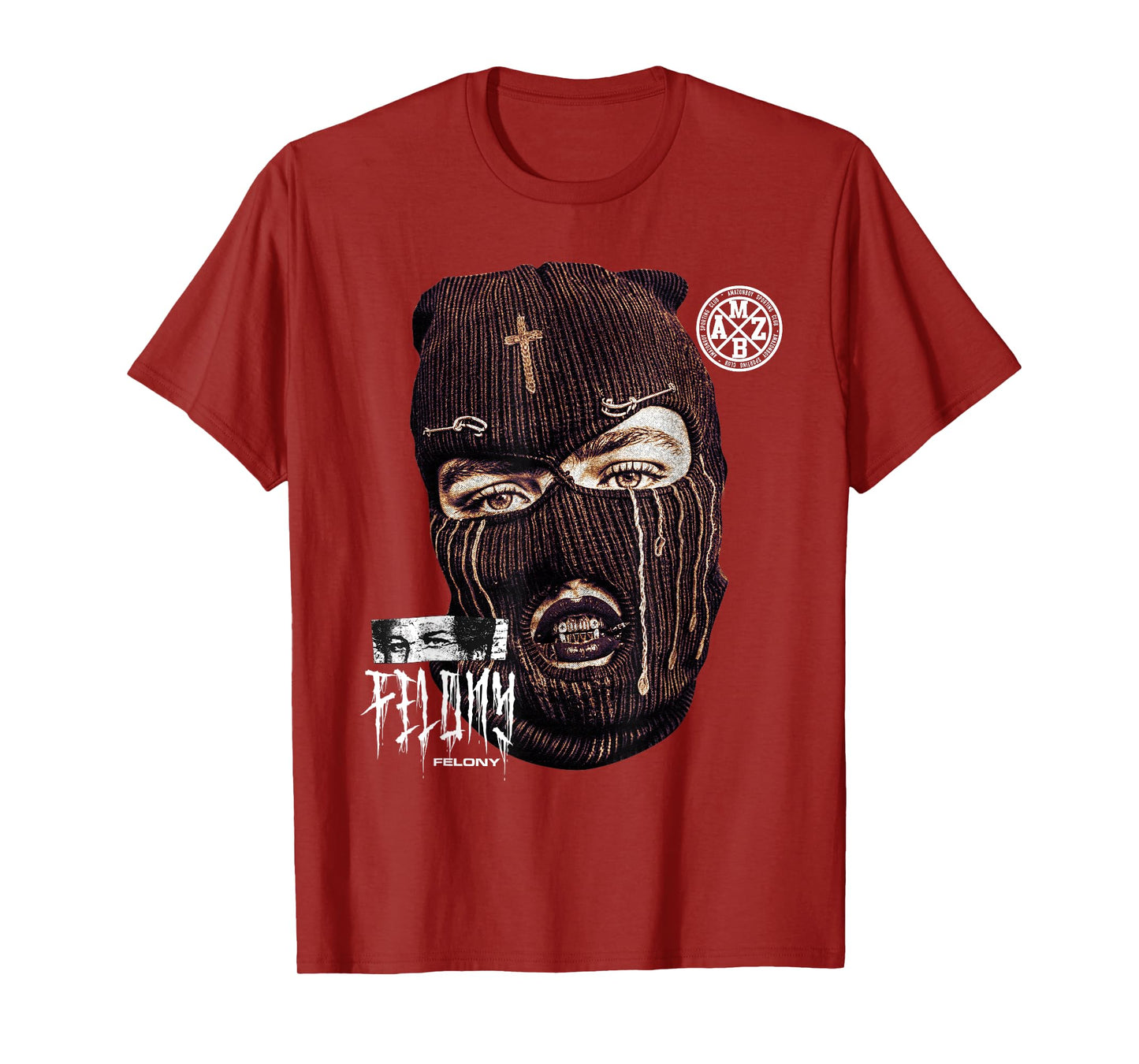 Modern Hip Hop Balaclava Girl Urban Streetwear Edgy Ski Mask T-Shirt